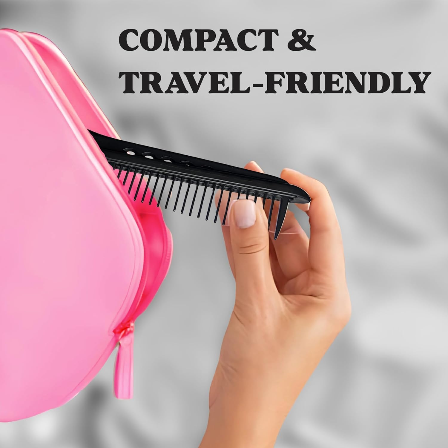 Loogujuzao 2 Pcs Straightening Combs &ndash; Detangling & Smoothing Hair Styling Comb for Firm Grip & Frizz-Free Styling (Purple) image number 6