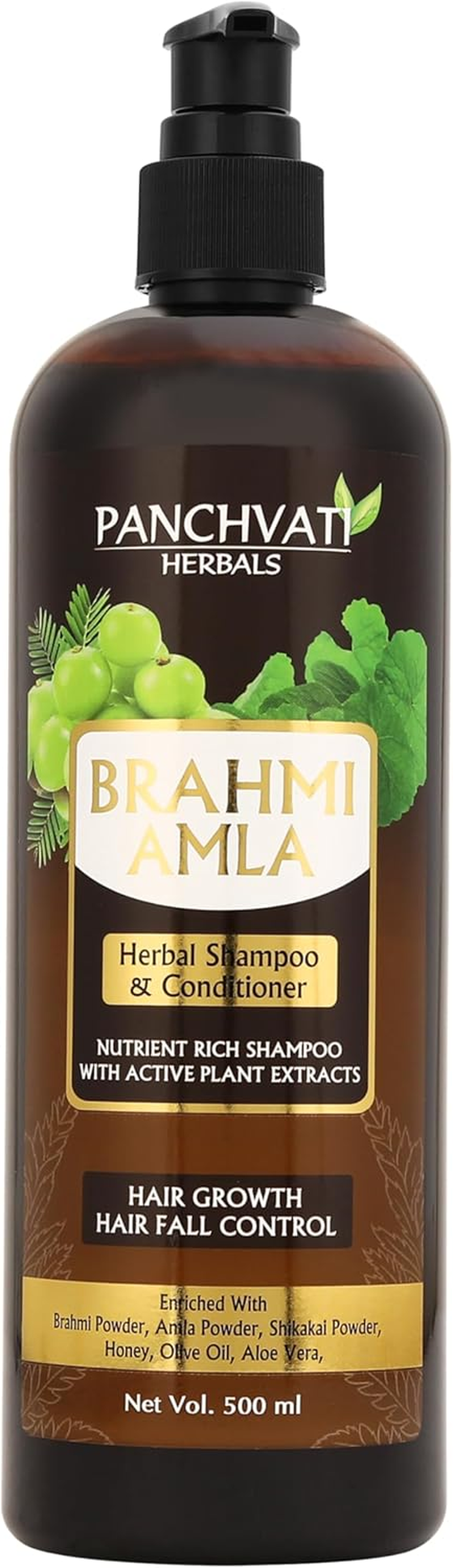 Panchvati Herbals Brahmi Amla Shampoo Promotes Faster Hair Growth Reduces Hair Fall Avoids Premature Greying Pack of 2 (Each 450 Ml) image number 6