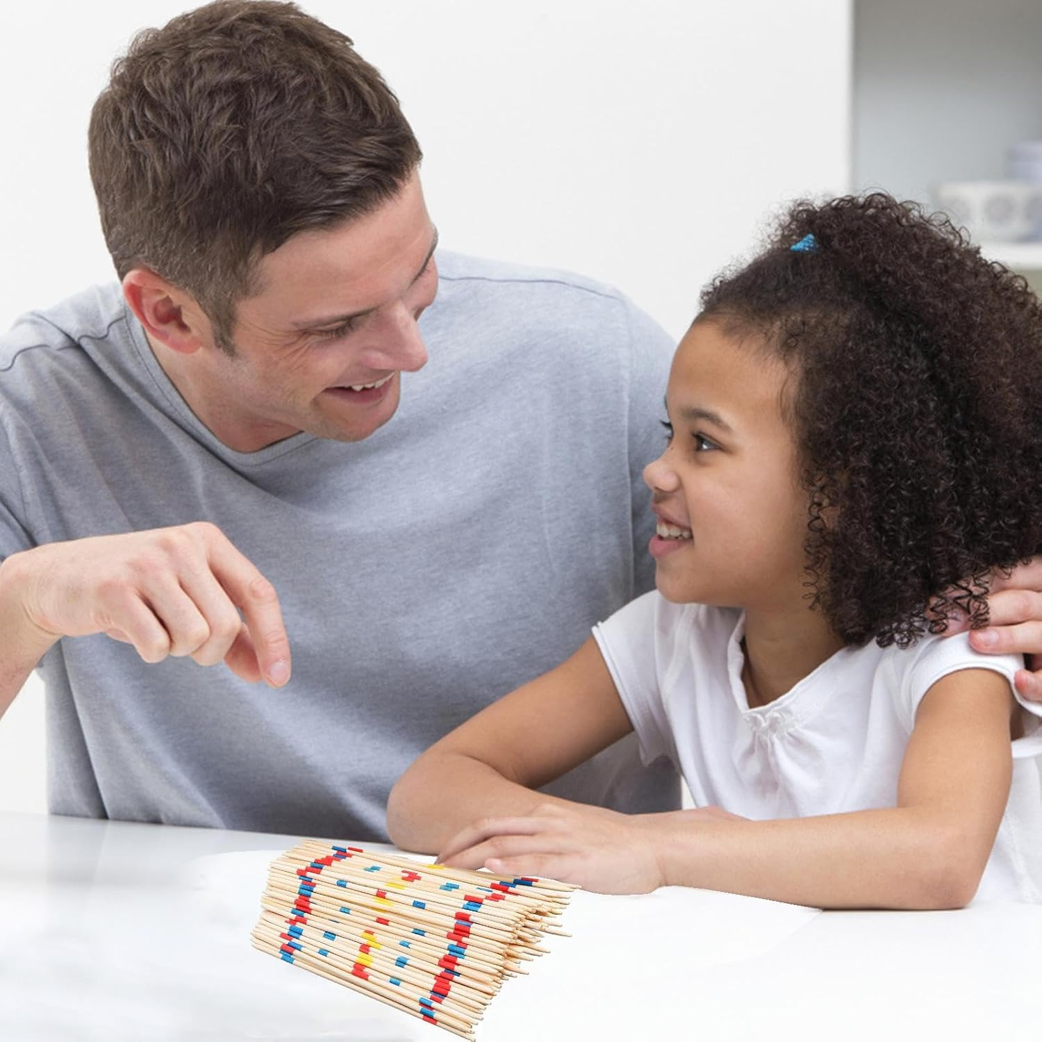 Traditional Wooden Sticks, Traditional Mikado Game, Pick-Up Sticks in a Box with Instructions, Classic Wooden Game of Yesterday in Wooden Boxes with Lids, Jumbo Pick-Up Sticks, Classic Wooden Spi image number 3