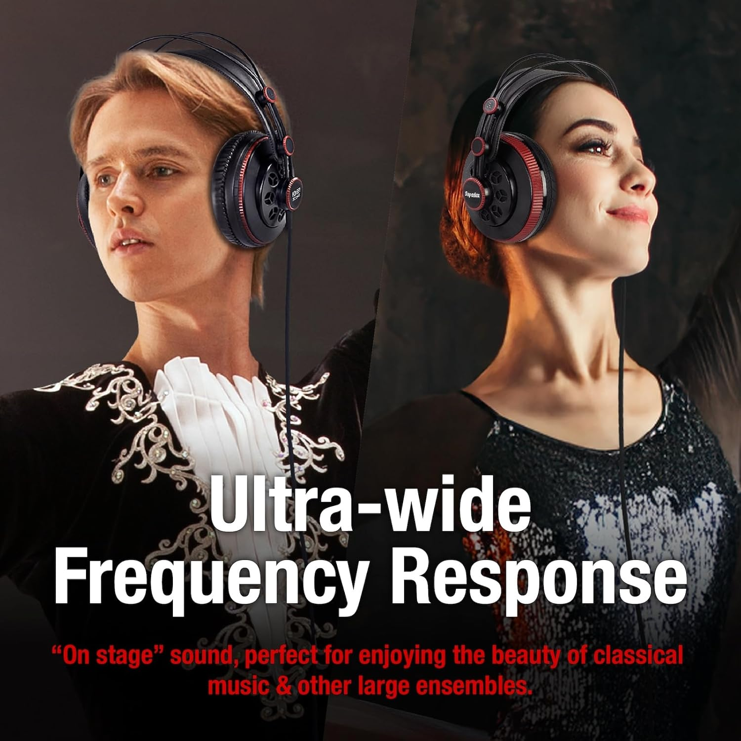 Superlux Semi-Open Professional Monitor Headphones, Black HD681-AIR Edition image number 3