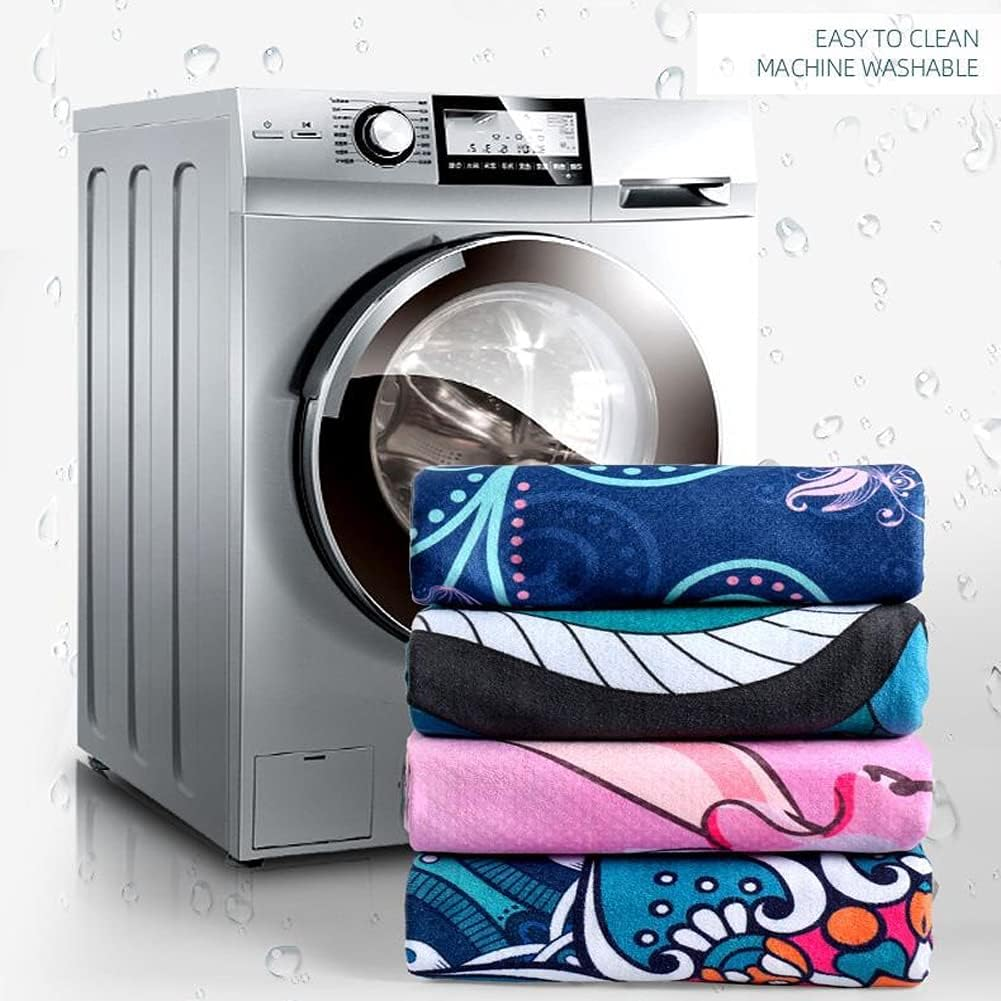 EXERCISE Large Yoga Towel74 L X 27.5" W Rubber Grip Dots Bottom Non Slip Yoga Mat Towel for Hot Yoga Pilates and Workout image number 1