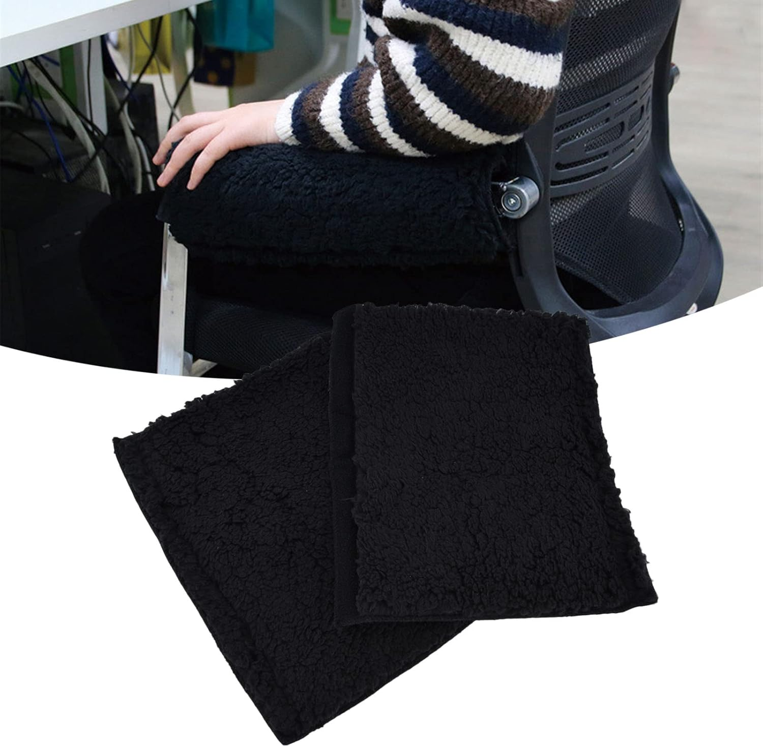 Memory Foam Wheelchair Armrest Pad Cover Removable Wheelchair Armrest Accessories for Office and Chair, Pair - Soft Support Cushion