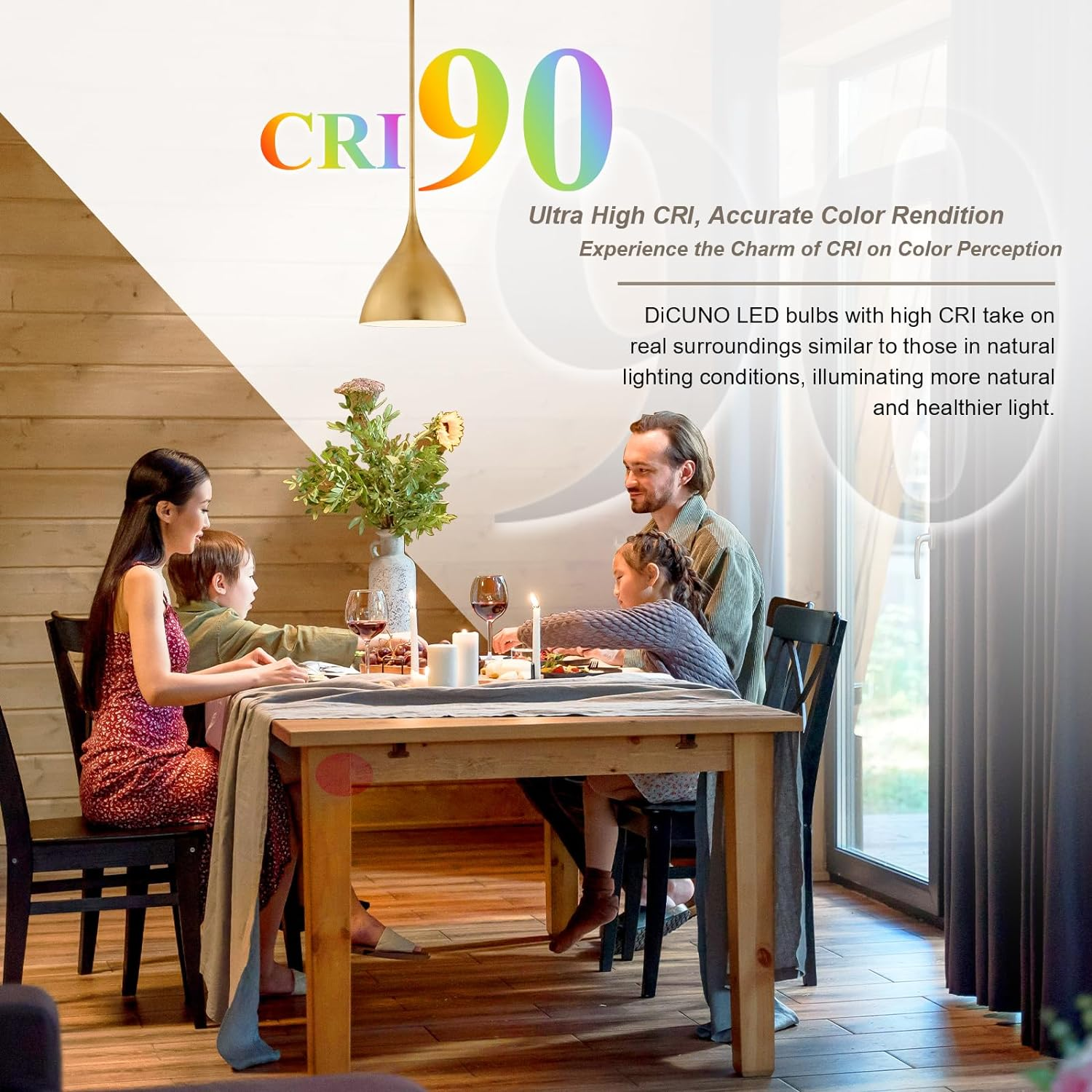 Dicuno E14 Bulb, 5W Small Edison Screw Candle Light Bulbs, 550LM, 50W Incandescent Equivalent, Warm White 2700K, CRI90, SES C37 E14 LED for Chandeliers, Pack of 6 image number 2