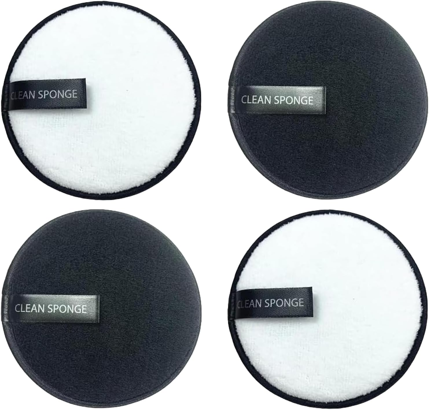 Hzqzaoan 100% Reusable Makeup Eraser | 4 Pack Large Eco-Friendly Makeup Remover Pads | Ultra-Soft Cotton Pads for Gentle Face & Eye Makeup Removal (Perfect for Foundation, Highlighter & Lipstick!). image number 1