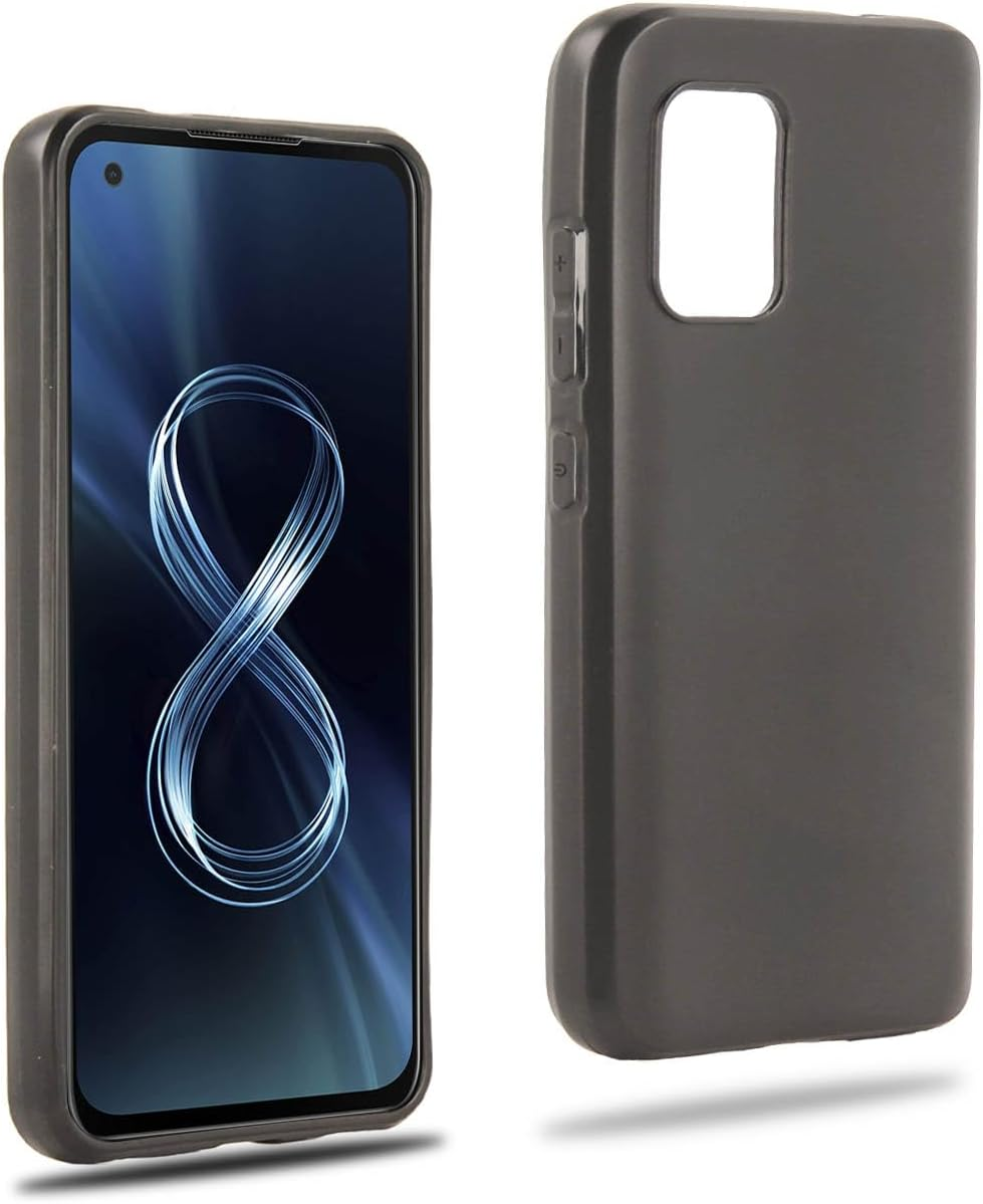 REY Black Silicone TPU Case for ASUS Zenfone 8, Mobile Phone Case Premium Scratch-Resistant TPU Transparent Protective Case, Ultra Thin 0.33 Mm image number 5