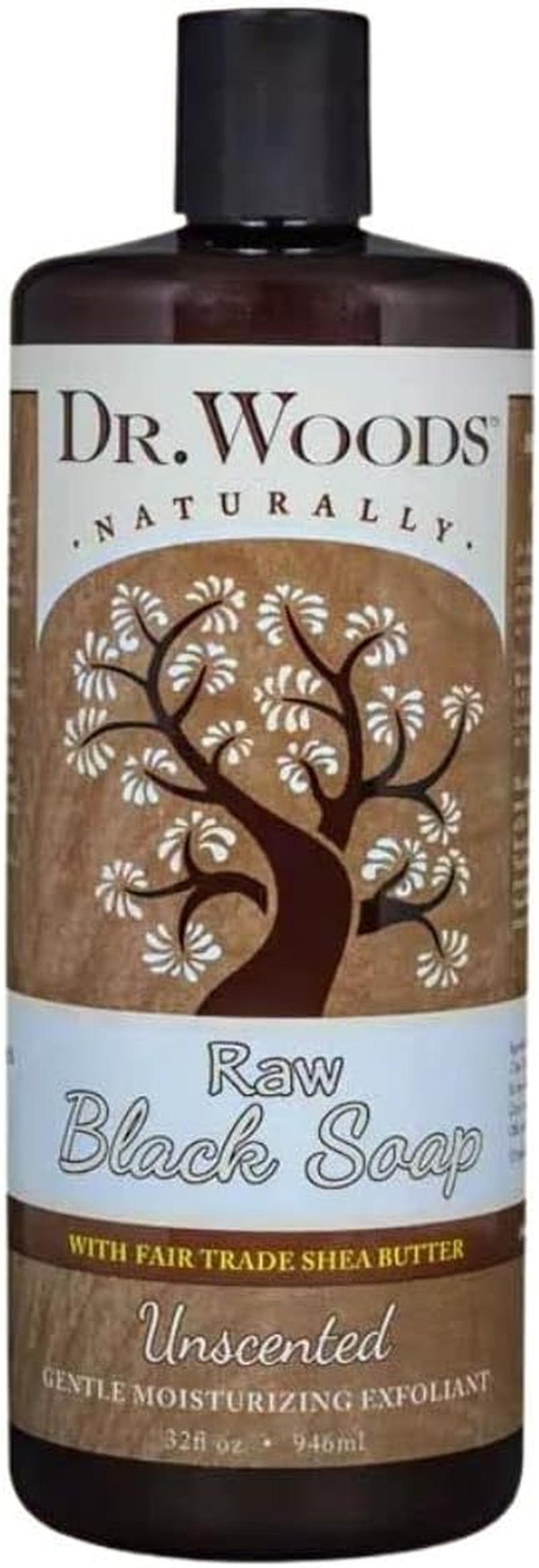 Dr. Woods Raw Moisturizing Black Unscented Soap with Organic Shea Butter, 32 Ounce image number 5