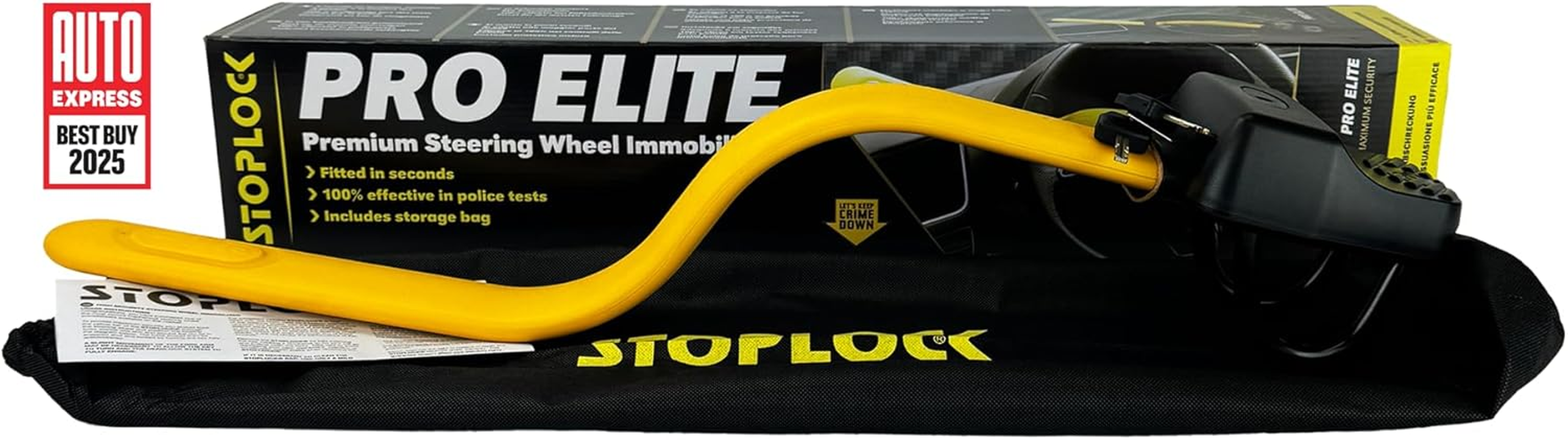 Stoplock 'Pro Elite' - Steering Wheel Lock for Cars - Secure Anti-Theft Device W/Keys image number 3