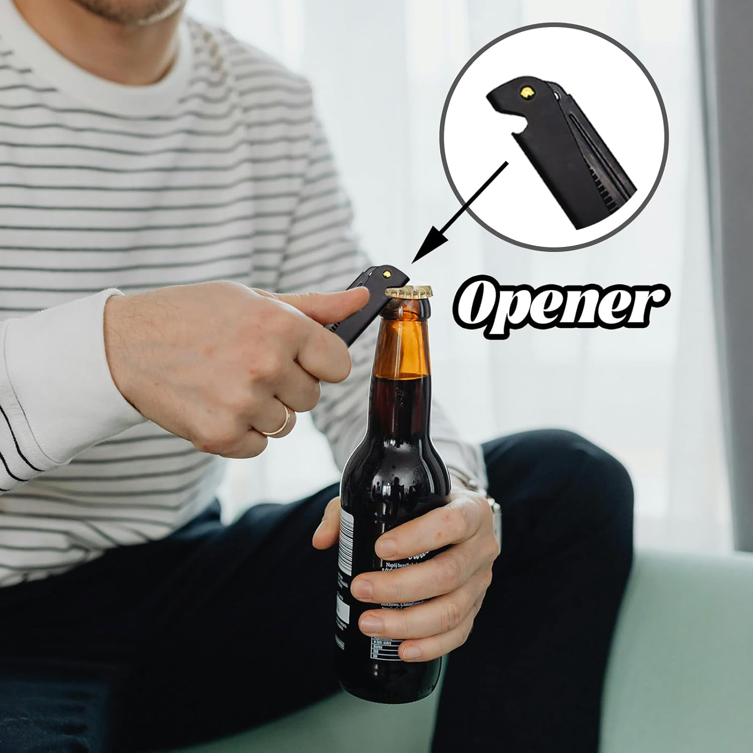 Realand 2Pcs Folding Pocket Beard Comb for Men - Fine Tooth & Wide Tooth Hair Comb with Stainless Steel Cover, Small Travel Comb for Styling Hair, Beard or Mustache (Black) image number 5