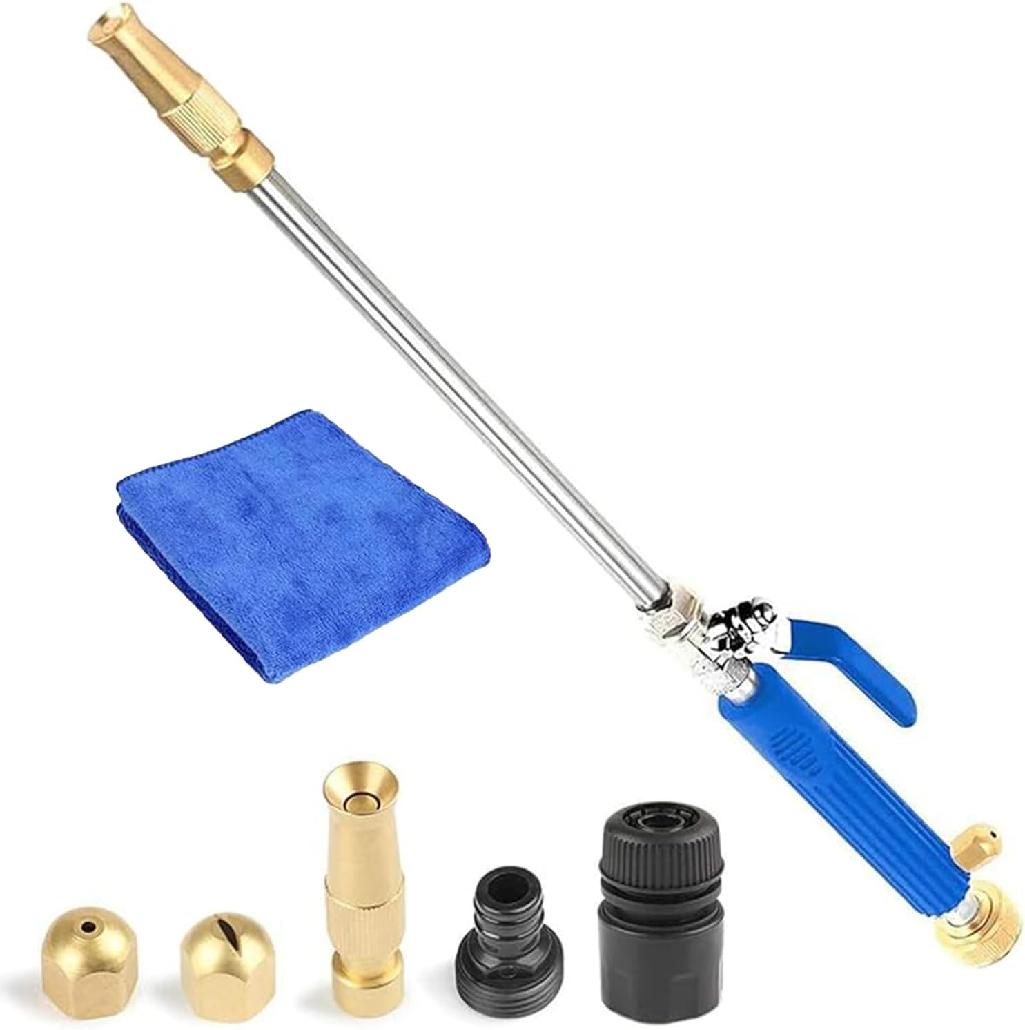 Roczential High Pressure Washer High Pressure Washer for Car Washing & Surface Cleaning, Compact and Lightweight Design for Garden Fence Floor Wall with High Pressure Water Spray (Black)