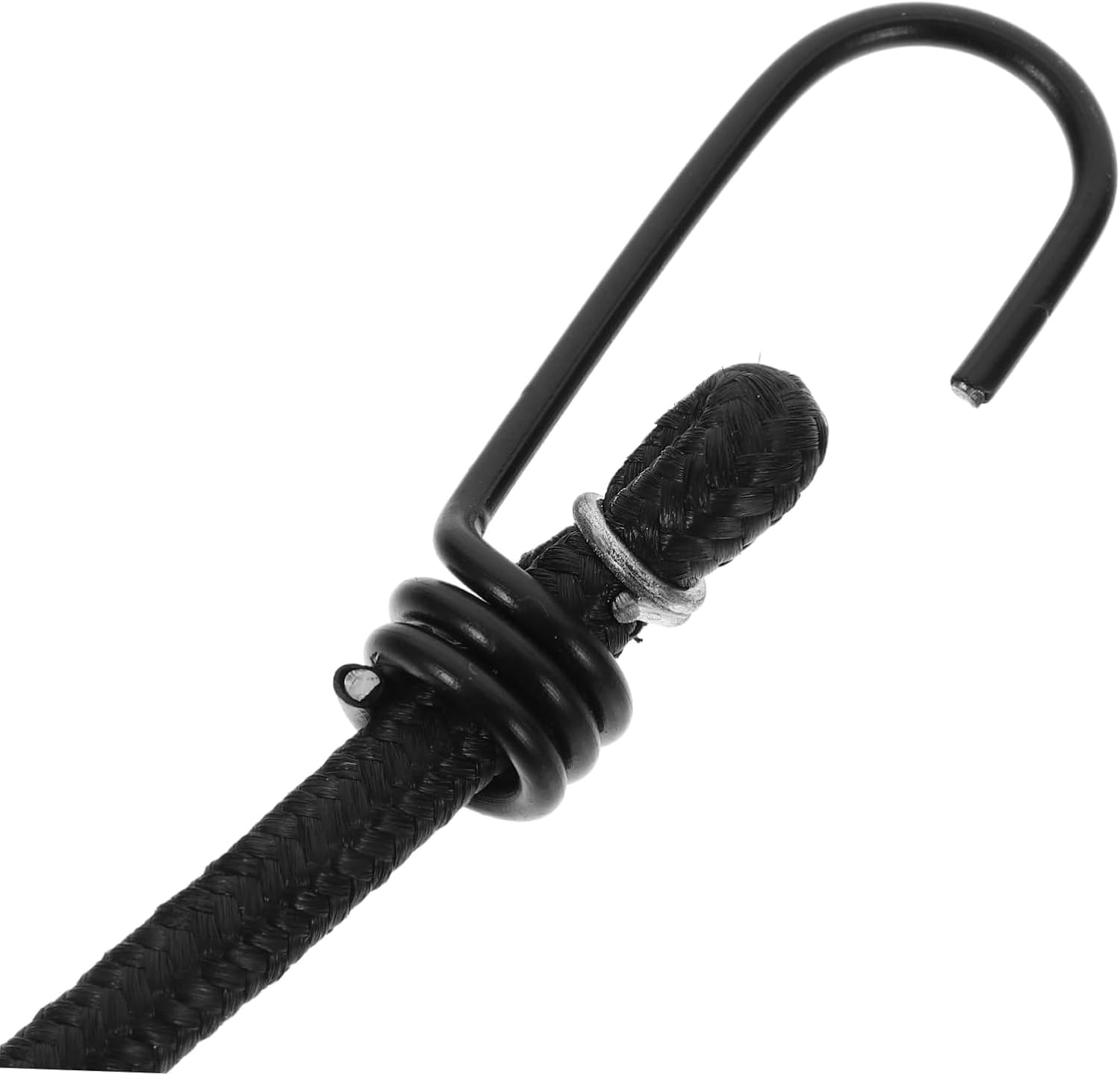 JOINPAYA Elastic Bicycle Luggage Rope with Hooks, High Strength Adjustable Bungee Cord Elastic Tie Strap for Mountain and Fixed Gear Bikes, Black, Suitable for Bikepacking and Outdoor Travel image number 1