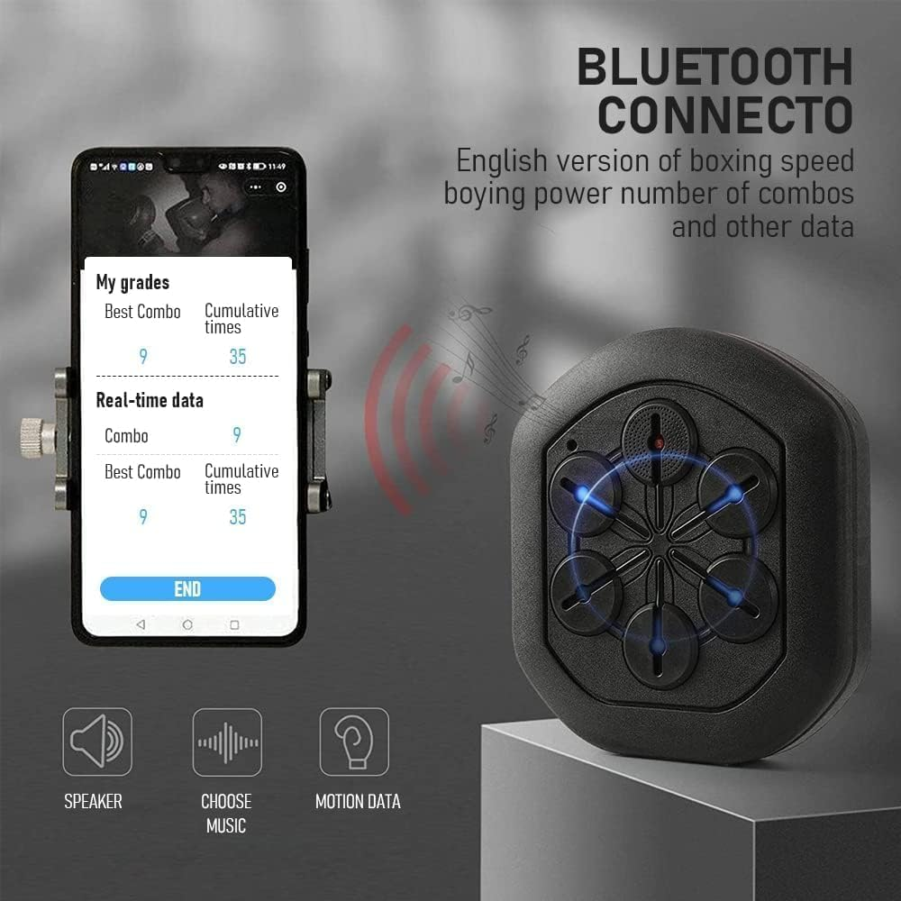 Riksam Music Electronic Boxing Wall Target, Punching Bag Training Boxing Reaction Machine,Target Boxing Mat Wall Target APP Bluetooth Connection (Boxing Machine & Gloves) image number 5
