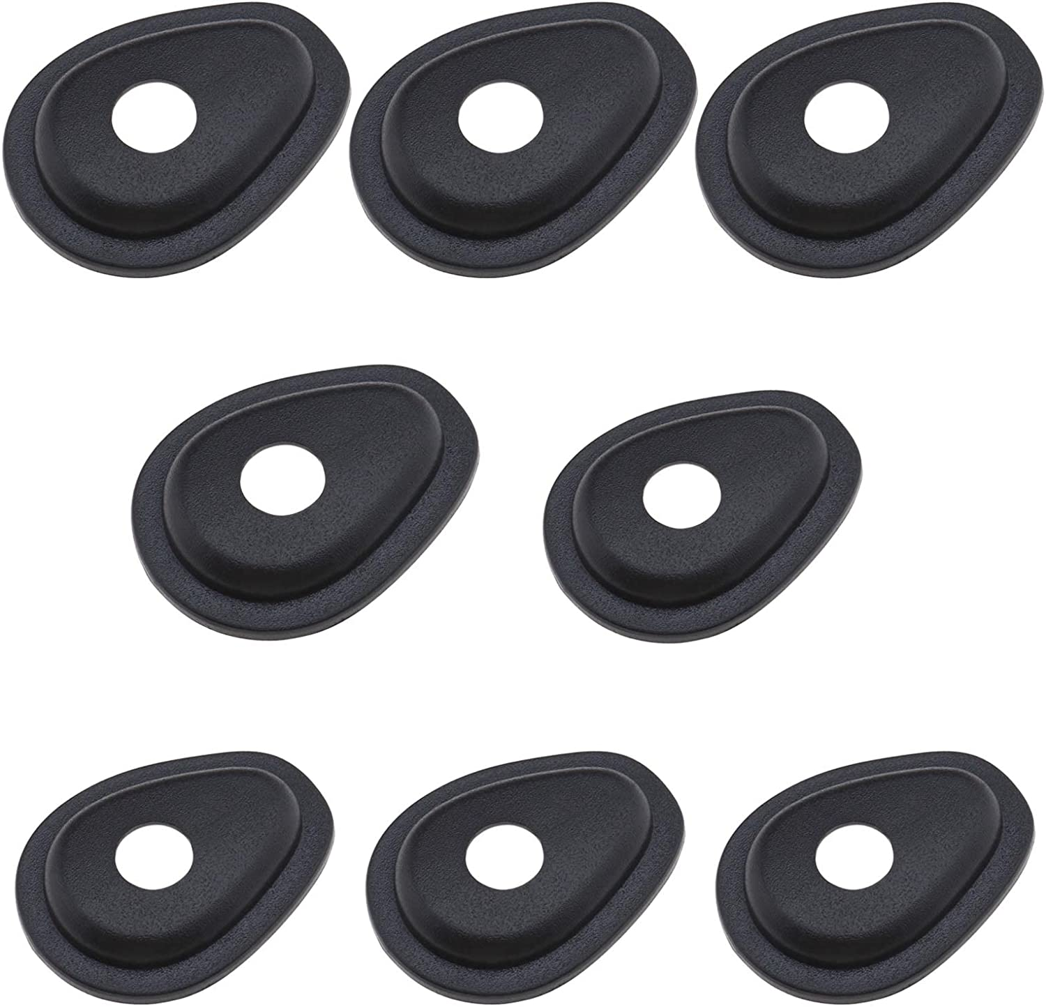 SING F LTD 2 Set Motorcycle Indicator Adaptor Plates for Yamaha MT07 MT09 - Front Rear Turn Signal Lights Adapter Plate - Black Plastic image number 5