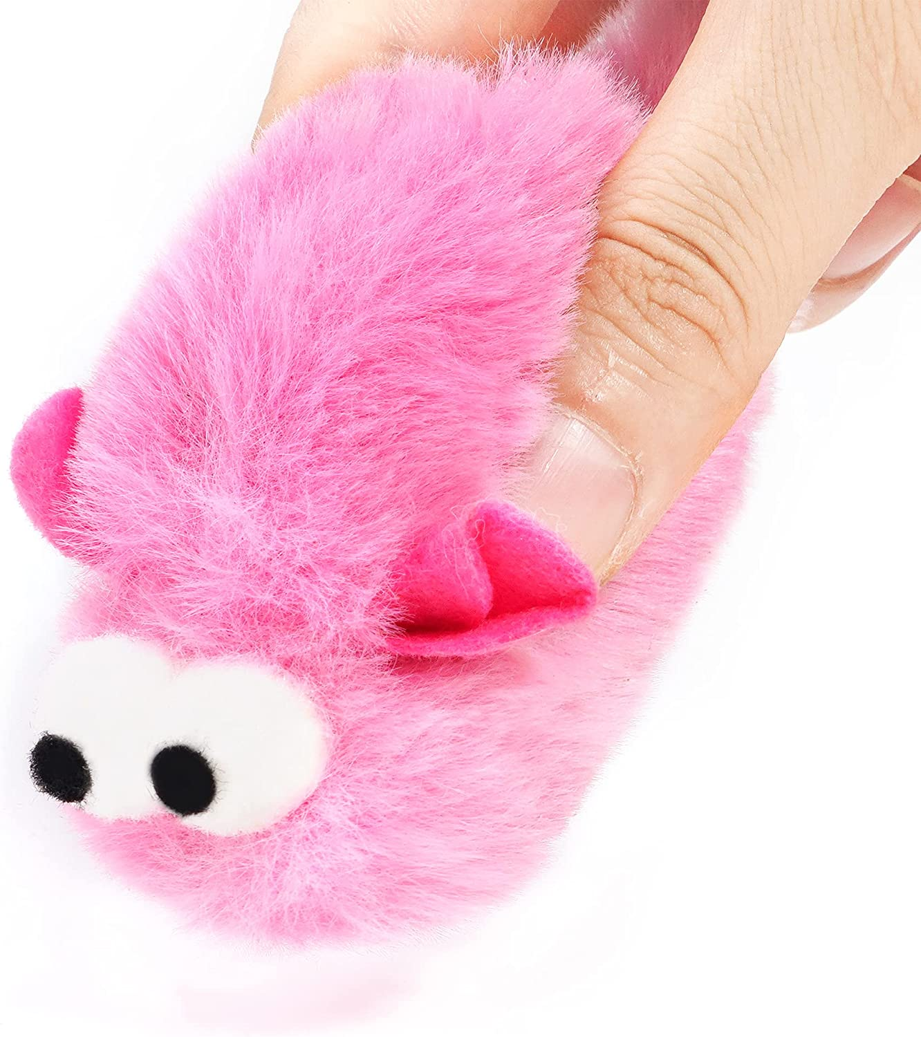 Chiwava 4 Packs 15 Inch Long Soft Plush Cat Toys Mice with Bell Rustle Sound Small Mouse Activity Interactive Toy image number 1