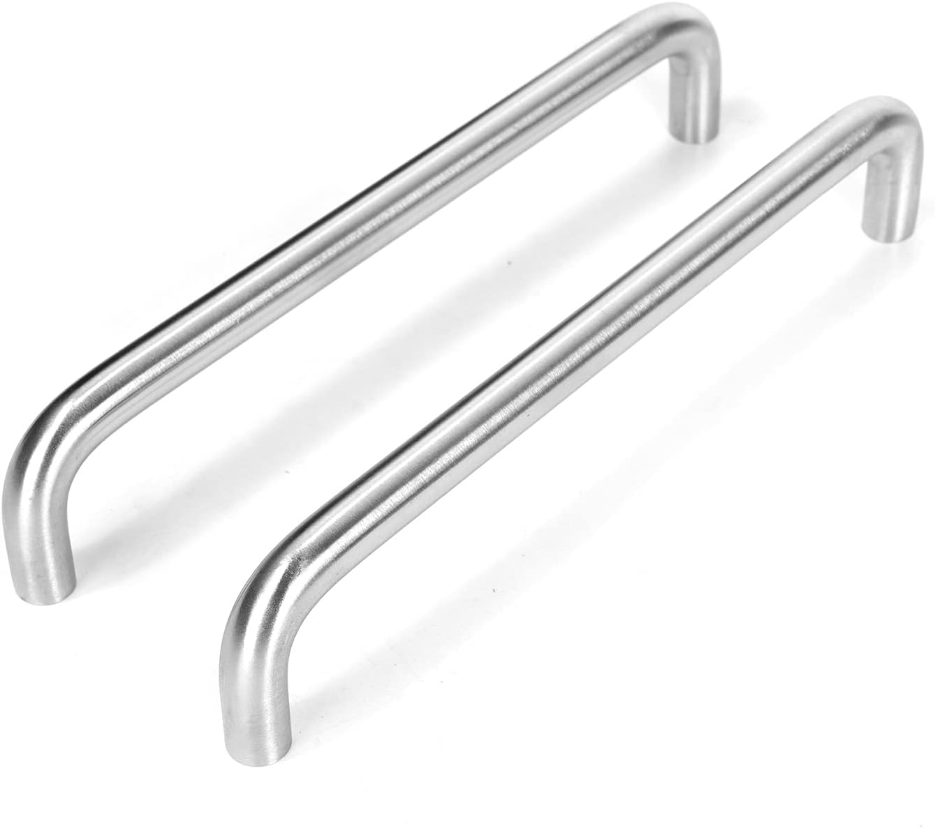 Ruimou 2Pcs Cabinet Pull,Cabinet Hardware,6.29''(160Mm) Center to Center, Stainless Steel Solid Handles with Screws for Kitchen Cabinet,Furniture Drawer Pulls (Curved Type Silver Pulls) image number 1