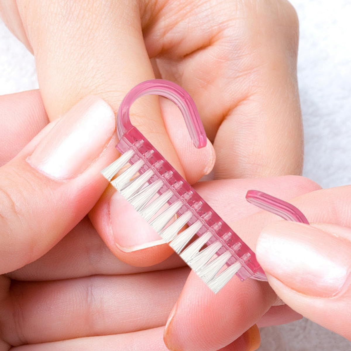 10 Pieces Nail Brush, Mini Plastic Handle, Nail Cleaning Brush, Hand Scrub Brush, Fingernail Brushes, Kids Nail Scrub Brushes for Cleaning Nails, Manicure, Pedicure Treatment image number 1