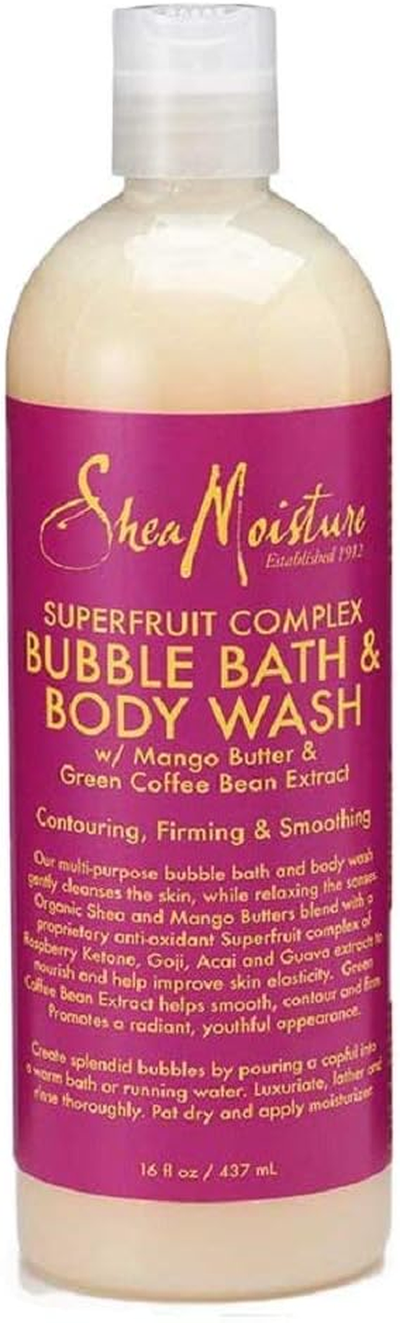 Sheamoisture Superfruit Complex Bubble Bath & Body Wash, 16 Ounce