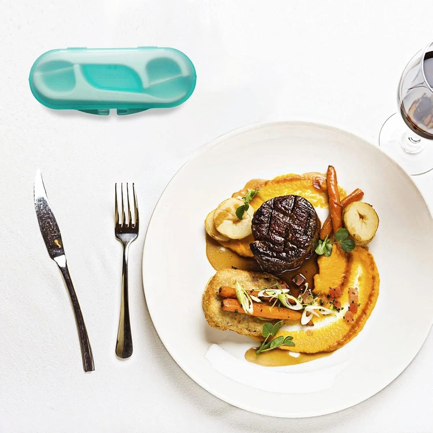 Dual-Function Dental Floss Picks, 40Pcs Food-Grade Polymer Teeth Cleaners, Braces Friendly with 4 Travel Cases for Family Use - Fengea