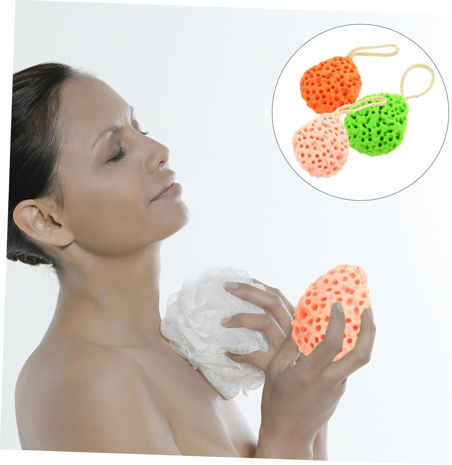 YOSADIER 3Pcs Face Sponge Exfoliating Face Washing Supplies Reusable Facial Cleansing Sponge for Girls image number 2