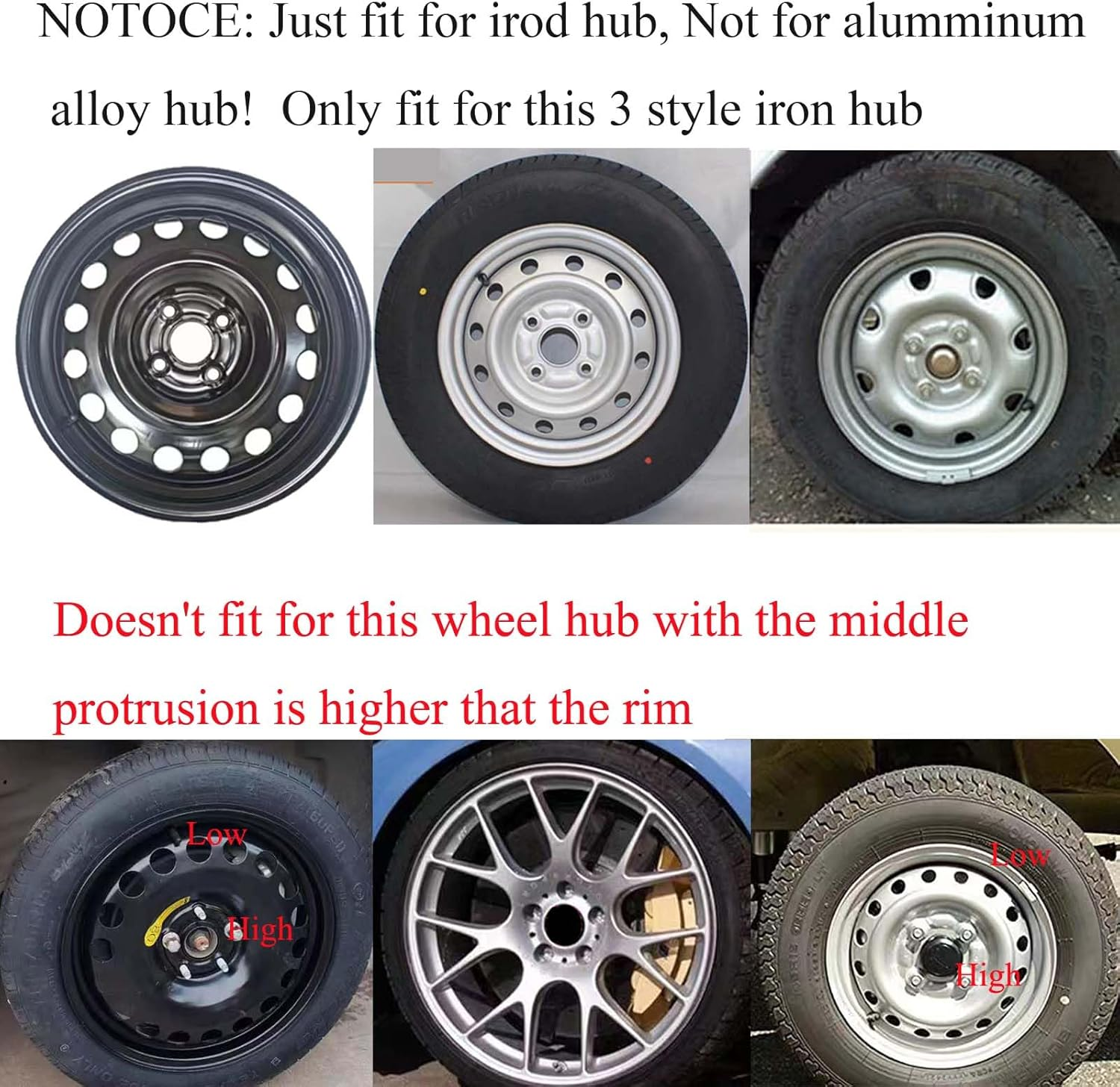 YOLOCKEY 4-Pack Silver Hubcap Wheel Cover Replacement 16Inch Hub Caps Universal Wheel Rim Cover ABS Material Exterior Accessories for Car Trunk SUV image number 6