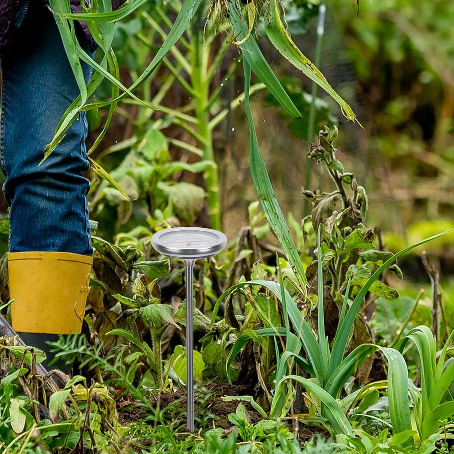 Milisten Stainless Steel Compost Thermometer Probe for Gardening Soil Temperature Detection C- C Precision Reading Physical Sensor Tool image number 4