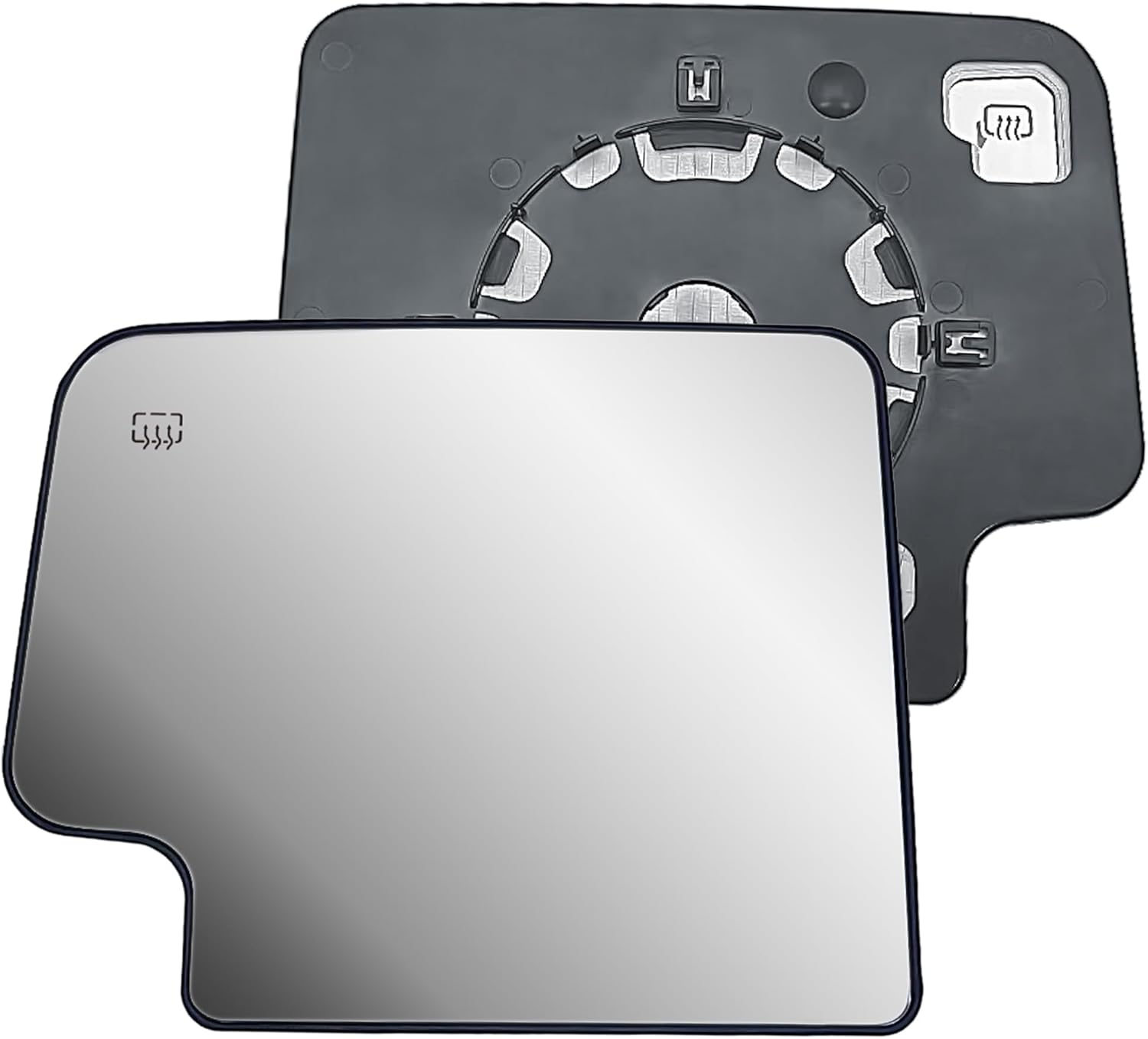 Replacement Driver Left Side Door Towing Mirror Lower Small Glass Convex No Heated with Back Plate for Chevrolet Silverado and GMC Sierra 1500 2500 HD 3500 HD from 2019 to 2024