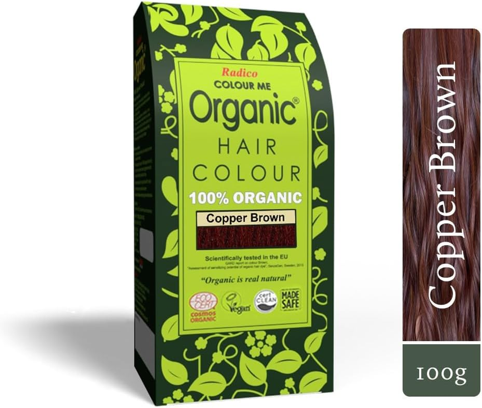 Radico Colour Me Organic Hair Colour Powder, Copper Brown, 100 Grams