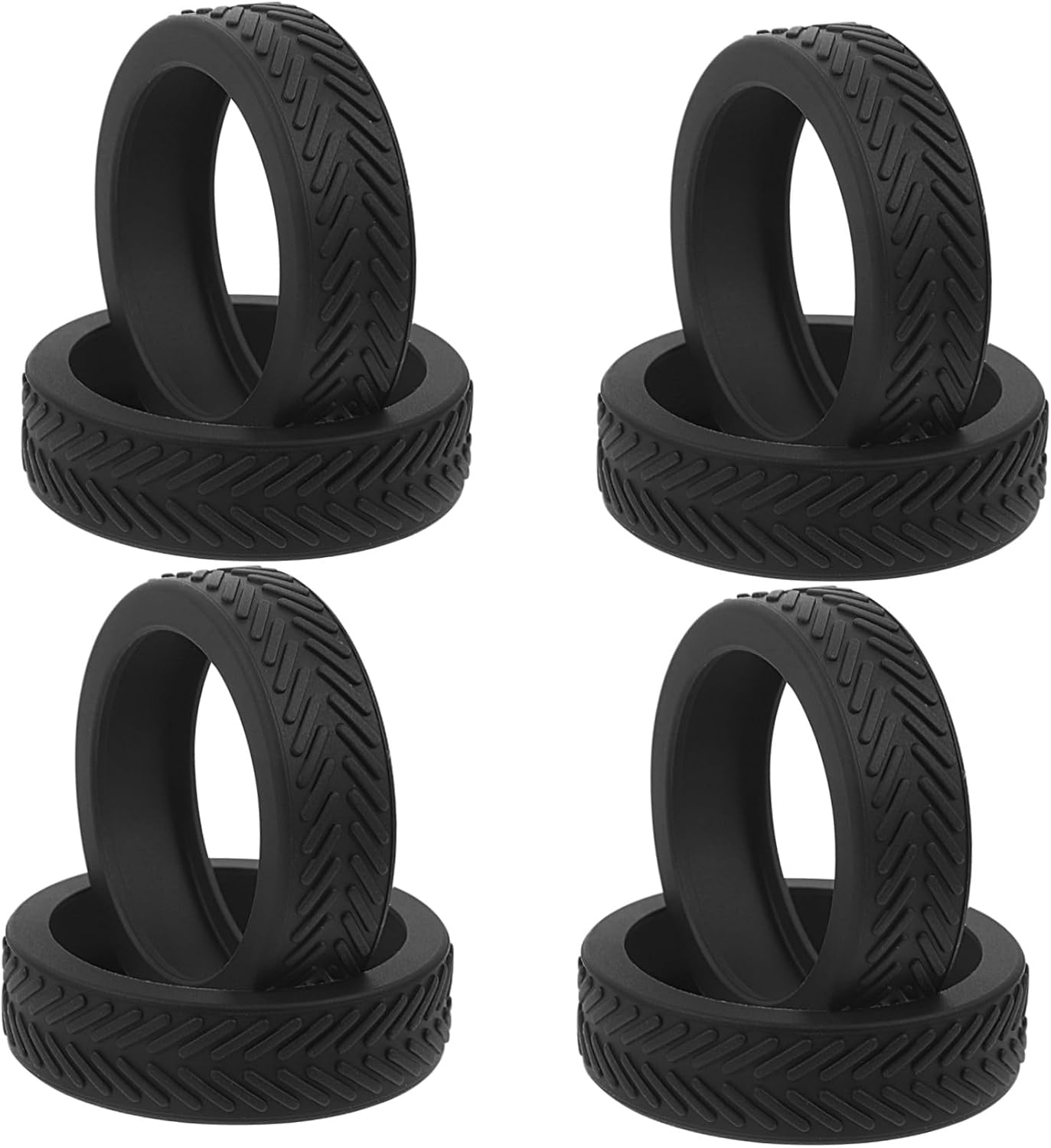 GLSTOY 8Pcs Black Silicone Suitcase Wheel Covers Noise Reducing Luggage Feet Protectors for Travel Fit for Spinner Wheels Silent Rolling and Scratch Prevention image number 6