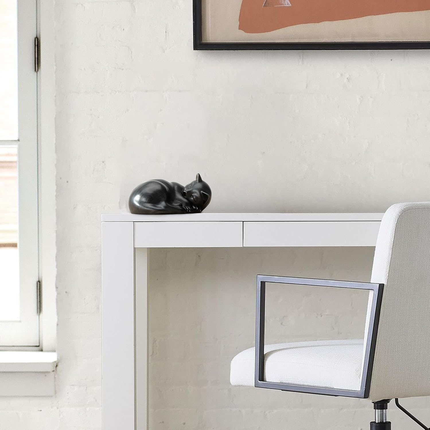 Kriss Art Pet Urns,Sleeping Resin Cremation Cat Urn, Cat Urns for Ashes, Small Animal Urn,Small Pet Urns (Black)&hellip; - Black Walnut image number 4