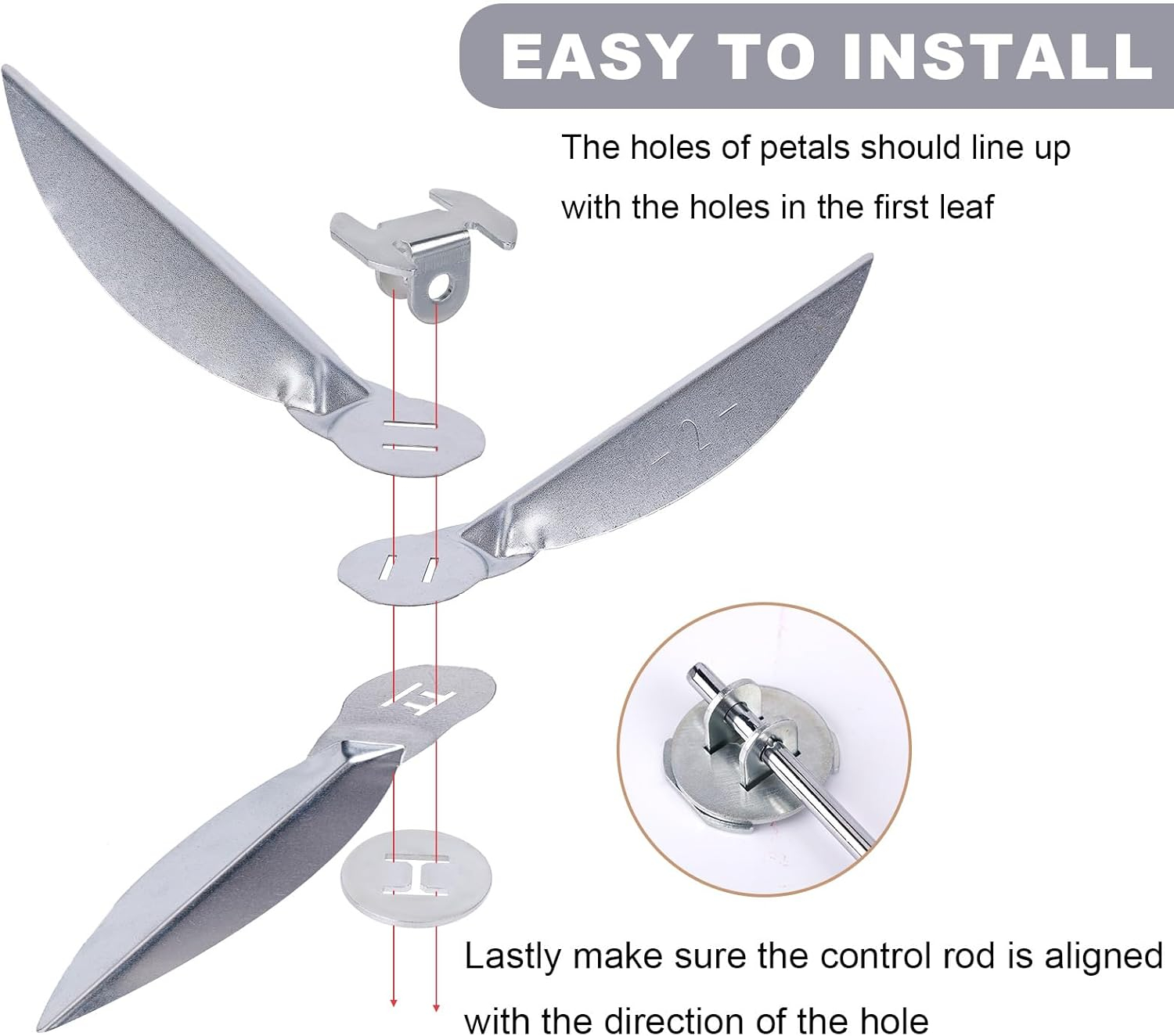 22-1/2 Inch One-Touch Cleaning System Kit for Weber Grill, 7444 Grill Replacement Parts for Weber Thickened Heat Resistant Kettle Grill Replacement Parts for Weber Charcoal Grill image number 5