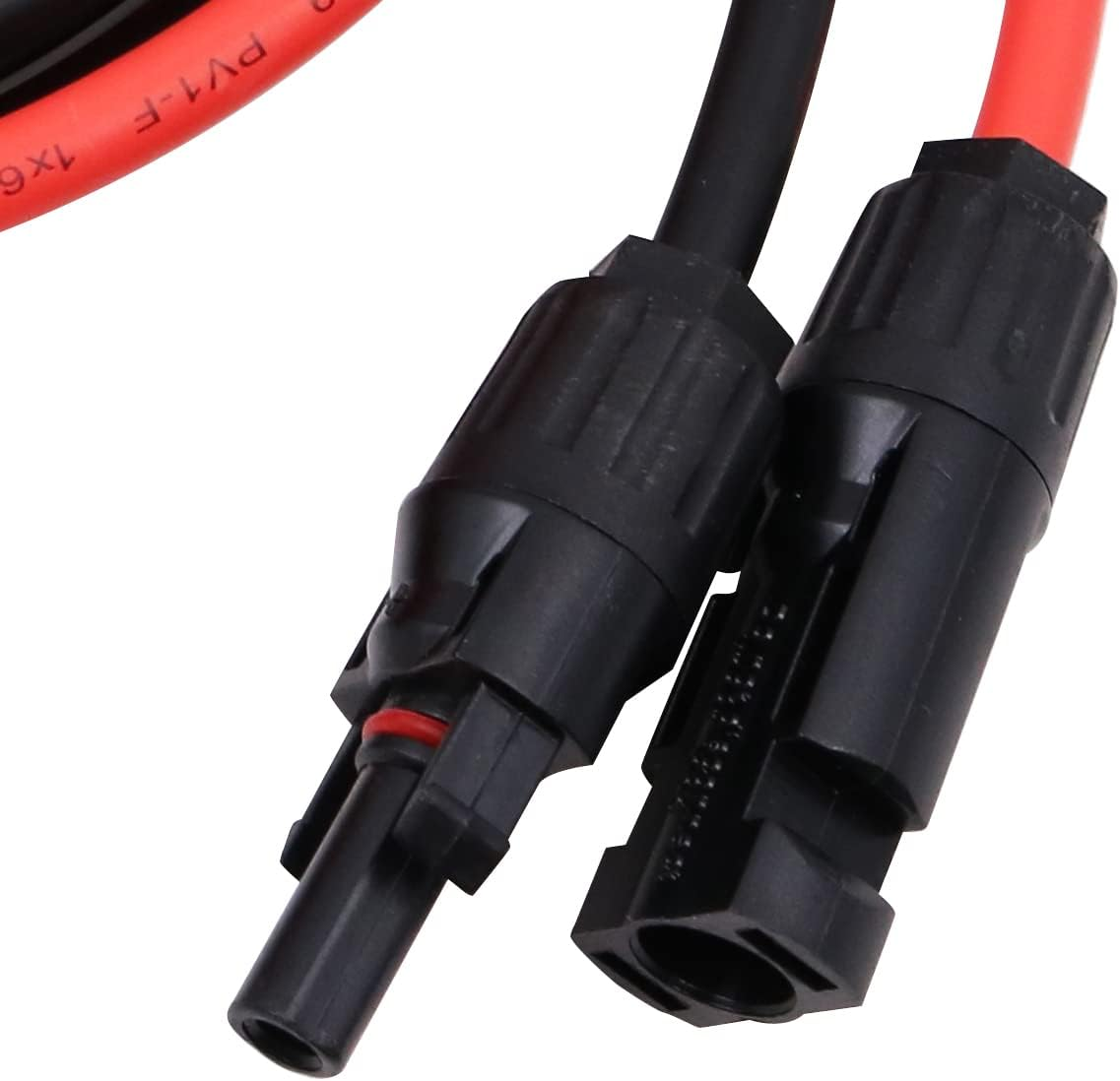 ZONADA Pair of 3M 6Mm2 Single Core Extension Cables with Connectors for Solar Panels and Solar Systems 3 Meters (9.8 Feet) Cable with Plug image number 4