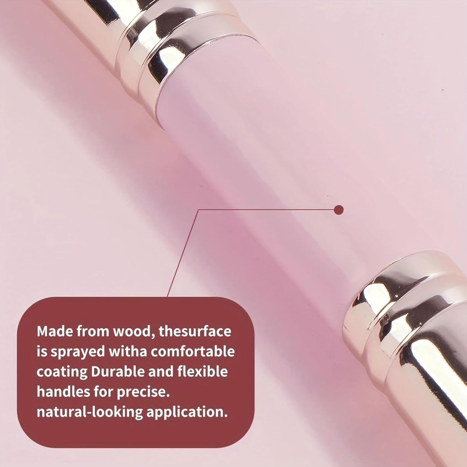 FLYTIN 5 Piece Double Head Makeup Brush Set - Foundation & Angled Concealer Brush for Flawless Base, Cream & Liquid Products, Professional Cosmetic Brushes for Perfect Blending (Gold) - Pink image number 2