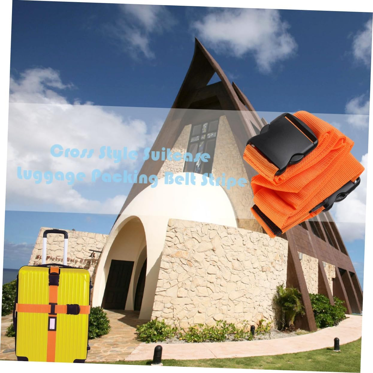 BESTYASH Luggage Belt Orange Straps for Travel Suitcase Security Lightweight Carry Bag Accessories image number 5