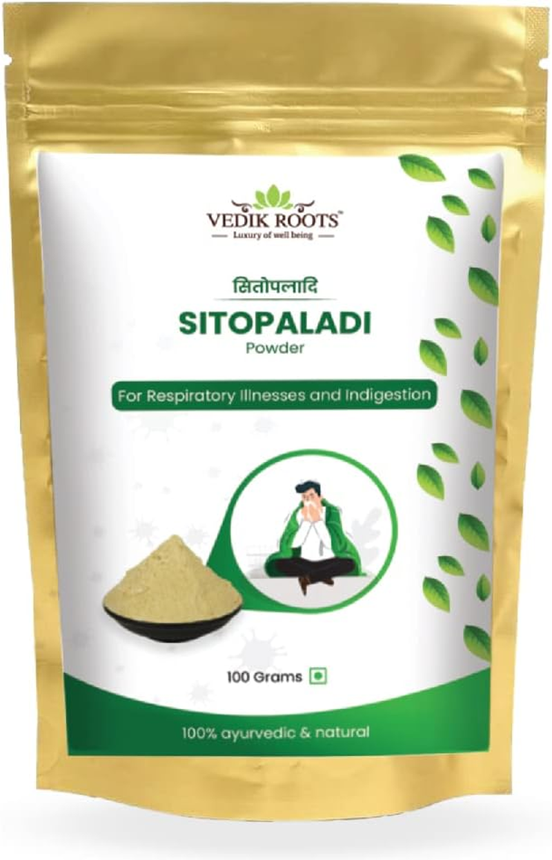Ayurvedic Sitopaladi Churna Powder Respiratory Support for Cough Cold, Sore Throat & Digestive Wellness Useful in All Types of Cough (Pack of 1,100 Grams) image number 4