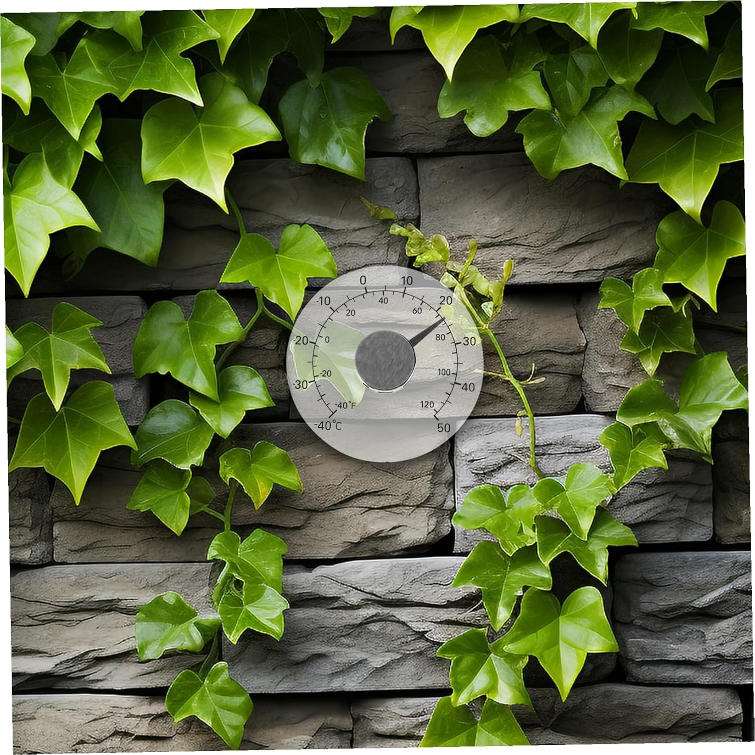 Milisten Waterproof Outdoor Temperature Thermometer, Window Glass Adhesive Temperature Gauge for Home and Greenhouse, Accurate Weather Station Thermometer for Indoor and Outdoor Use