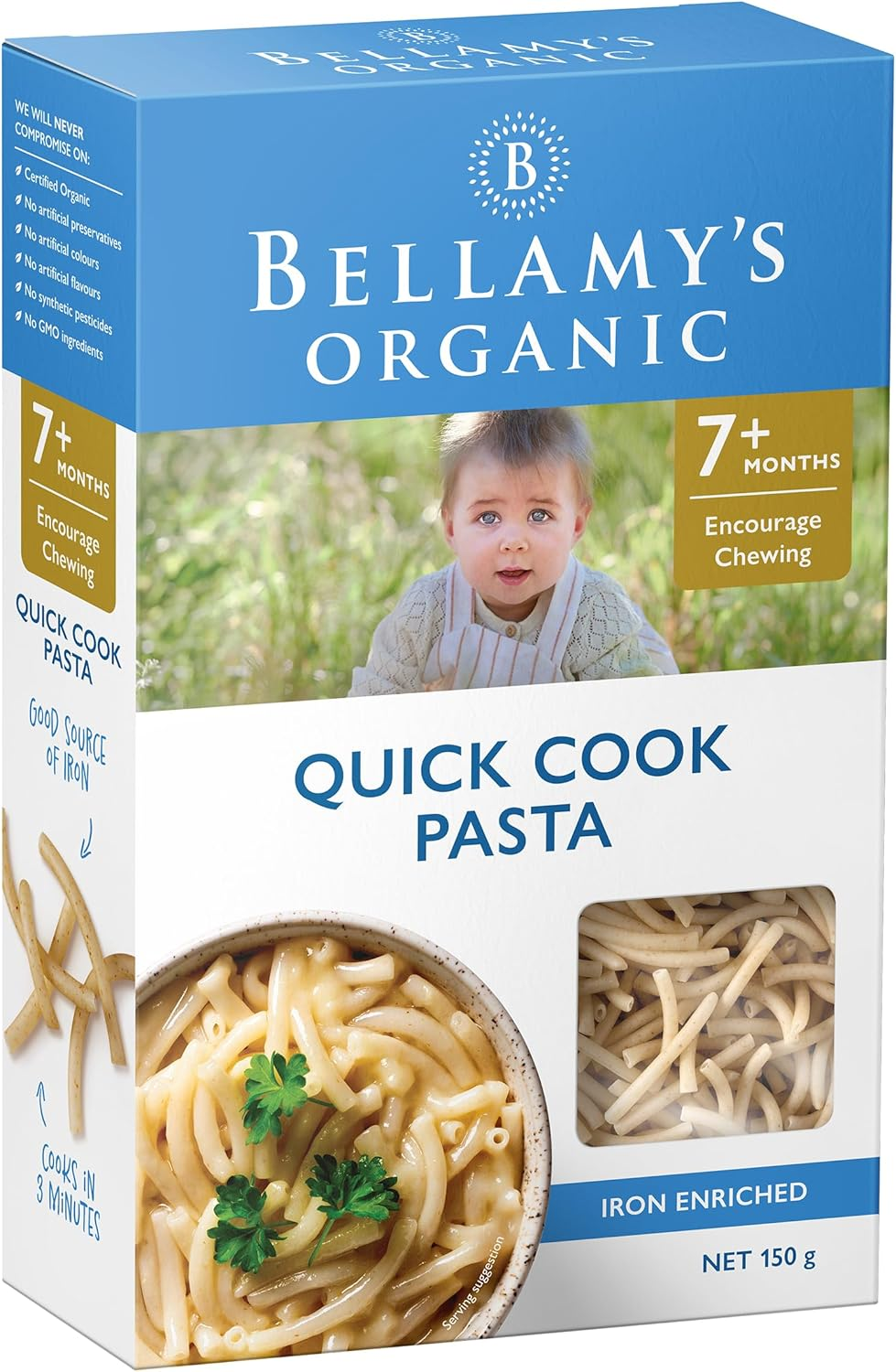 Bellamy'S Organic Quick Cook Pasta 150G image number 4
