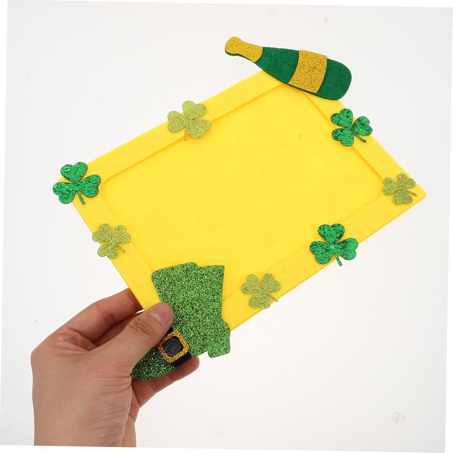 Unfinished Green Shamrock Collage Frame for Easy Decoration Versatile Holiday Decor for Home Office for Displaying Your Memories image number 5