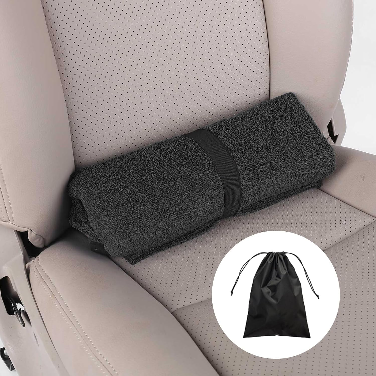 Black Waterproof Sweat Towel Seat Cover Universal Non-Slip for Car Truck SUV Seat for Dog & Kid Workout Outdoor or Sport Activities image number 3