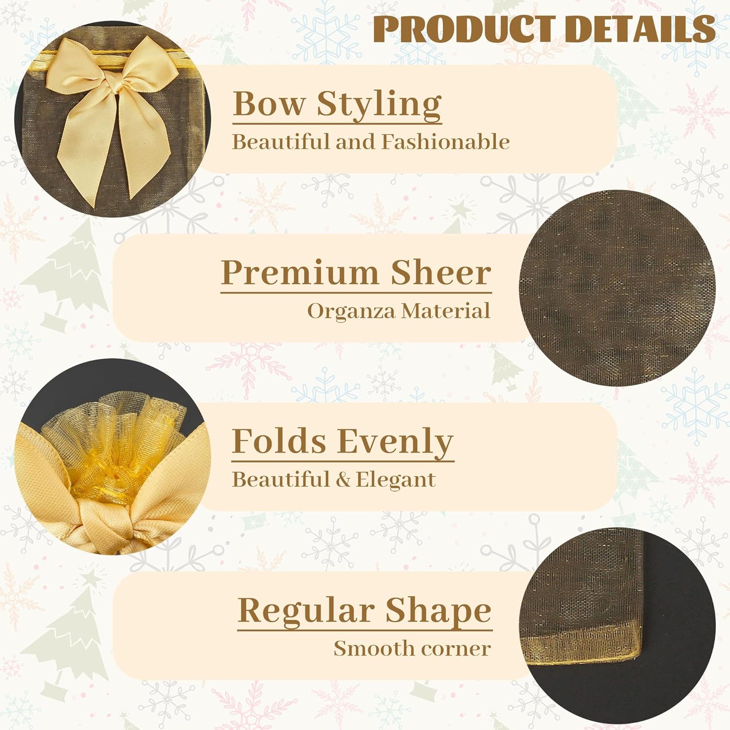 40 PCS 3.6"X4.7"(9X12Cm) Premium Sheer Organza Bags Gold Wedding Favor Bags Jewelry Gift Bags for Party Christmas Festival - Green image number 2