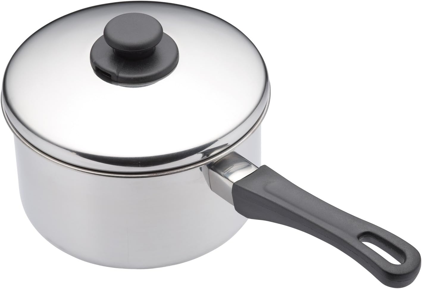 Kitchencraft Extra-Deep Induction-Safe Stainless Steel Saucepan with Lid, 12 Cm (4.5"), Silver image number 3