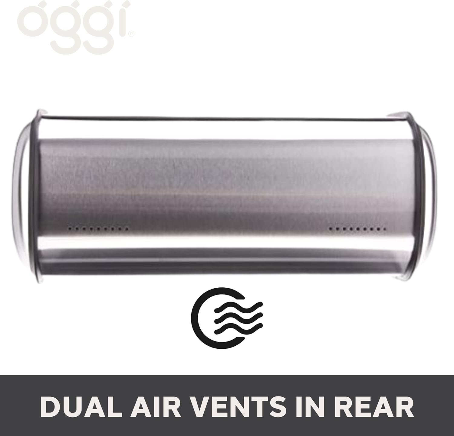 Oggi Stainless Steel Roll Top Bread Box for Kitchen Countertop with Stainless Steel Lid - Fits Multiple Large Loaves of Bread and Other Freshly Baked Goods Including Cookies, Bagels, Muffins image number 1