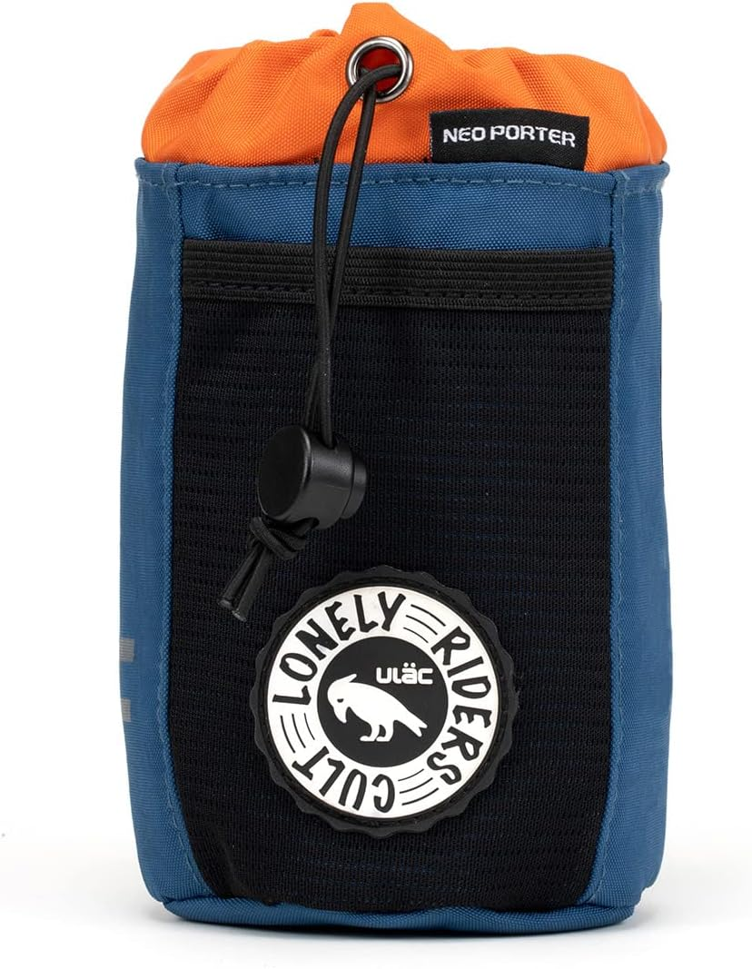 ULAC NEO Porter C-Hold Bike Feed Bag for Top Tube, Handlebar, Stem and Saddles (Navy-Orange)