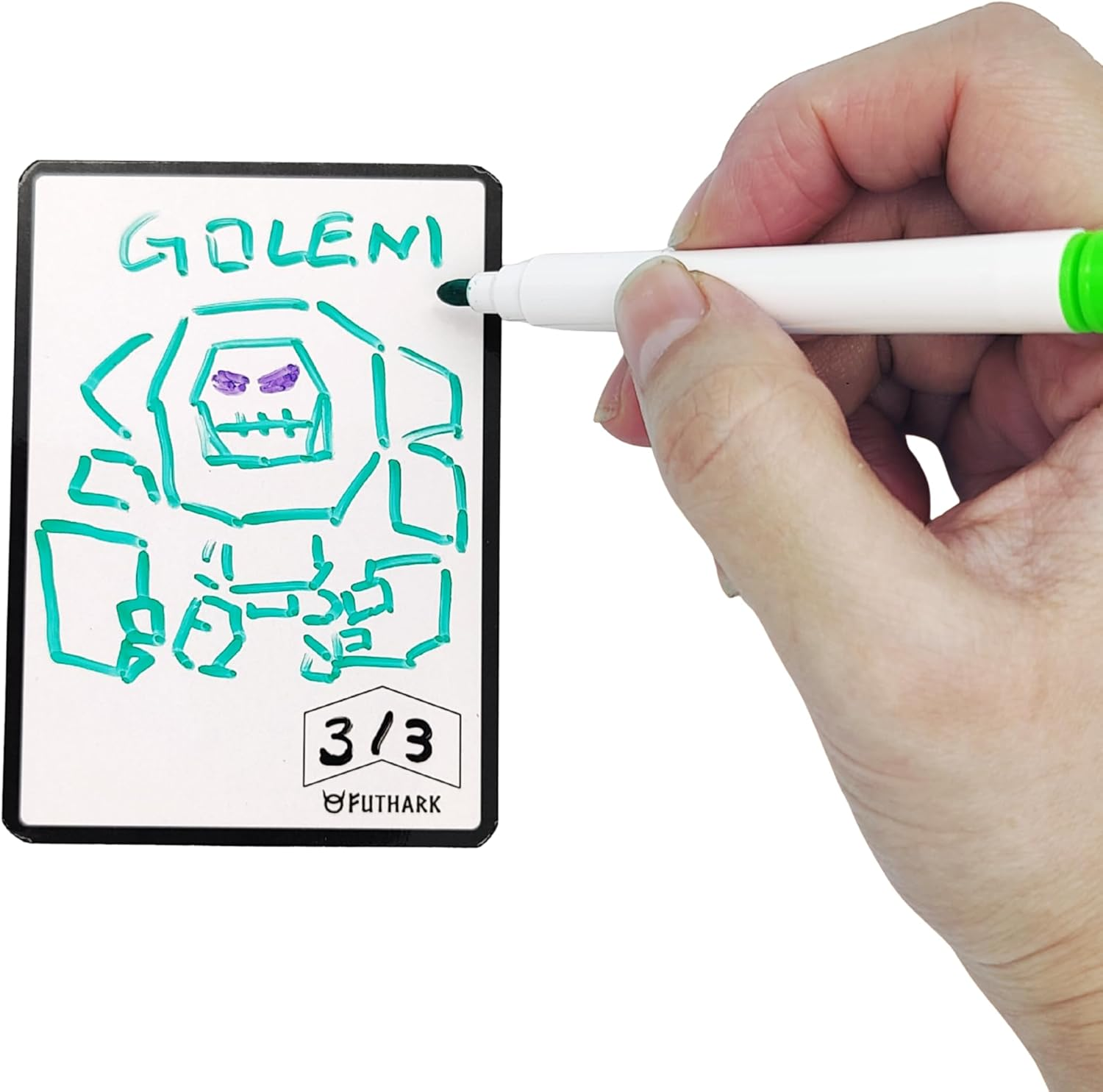 Futhark Dry Erase MTG Tokens Set of 50 Cards &ndash; Reversible Reusable Double-Sided Universal Tokens Proxy Cards for Magic: the Gathering, MTG Accessories, MTG Gift