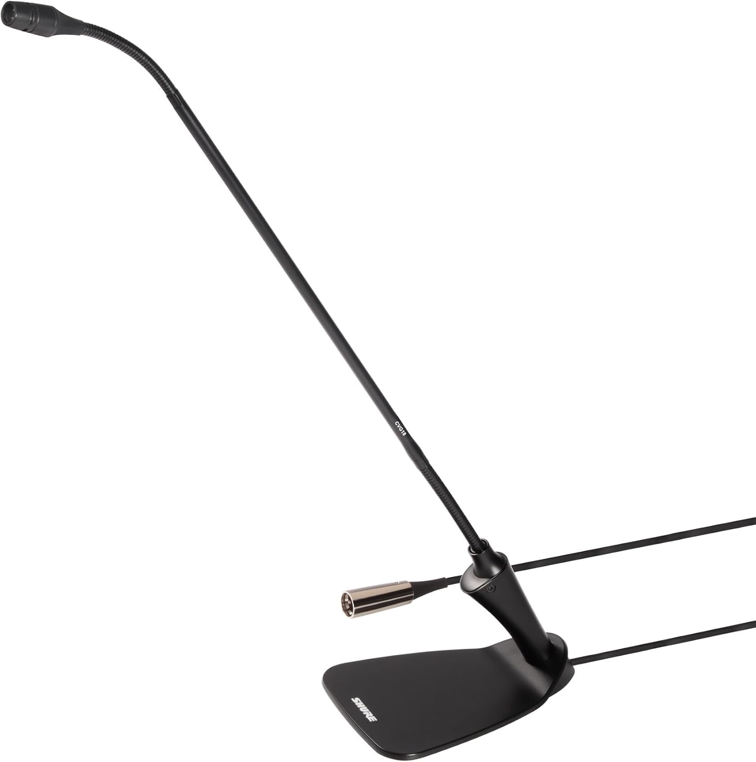 Shure CVG12-B/C Gooseneck Condenser Microphone, 12-Inch Inline Pre-Amp, Flange Mount, Cardioid - Black image number 2