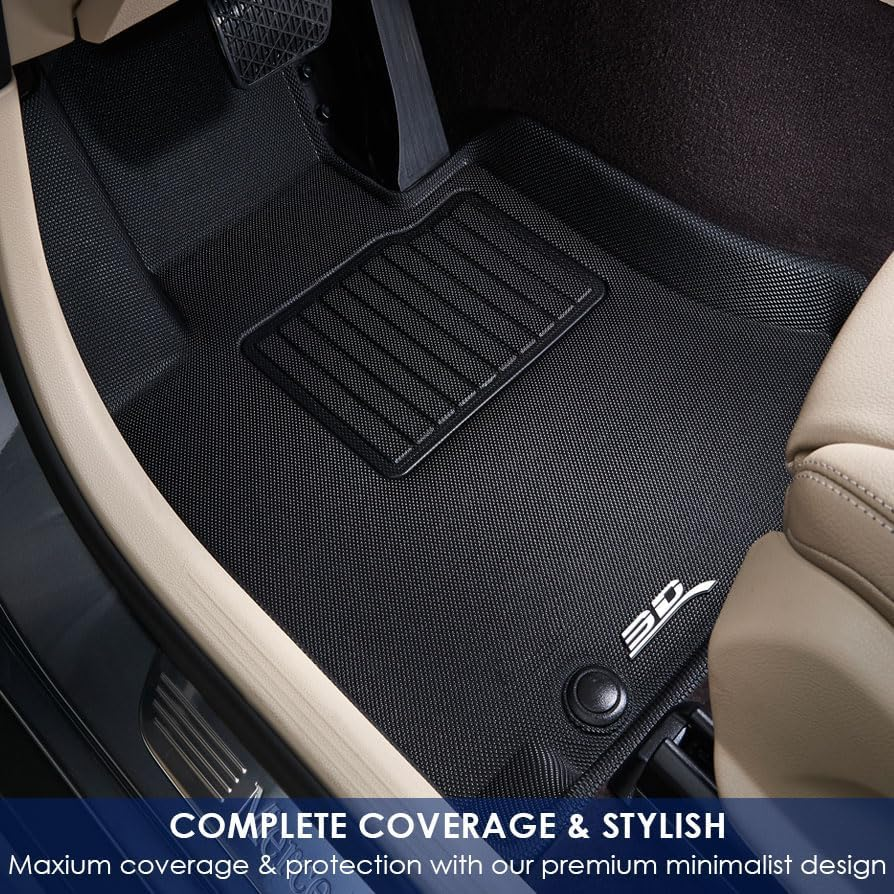 3D Maxpider All-Weather Floor Mats for Volvo XC40 Recharge 2022-2024+ Custom Fit Car Floor Liners, Kagu Series (1St & 2Nd Row) image number 1