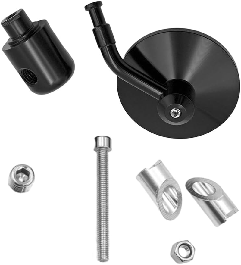 Baceyong Motorcycle Bar End Rear View Mirror,Fit for 22Mm/7/8" Standard Motorcycl Handlebars,Adjustable Rear View Mirror