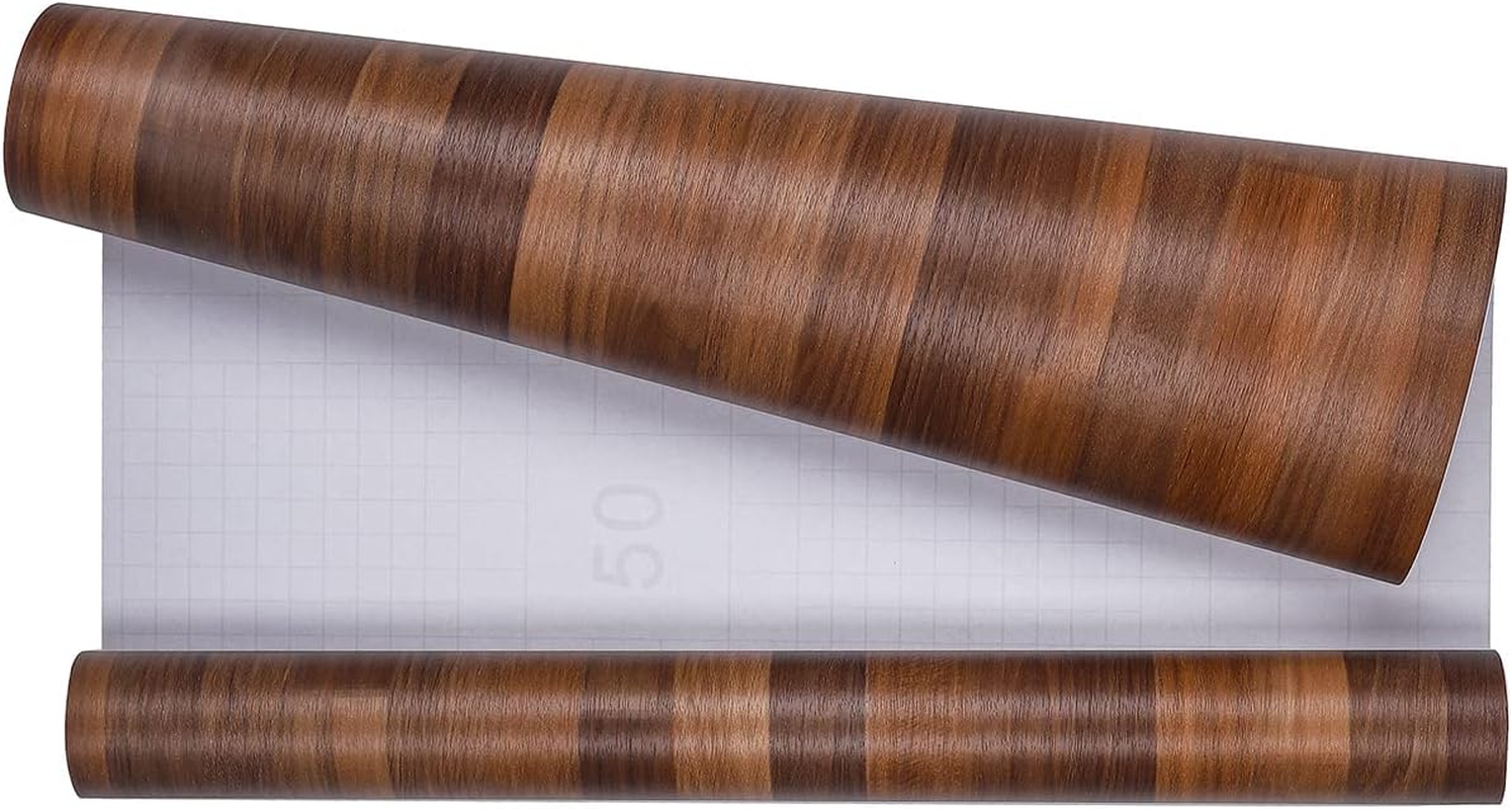 Self Adhesive Wood Butcher Block Contact Paper for Kitchen Countertop Cabinets Door Table Desk Furniture Decal Wallpaper 15.7X117 Inches (Dark Color) - Dark Color image number 3