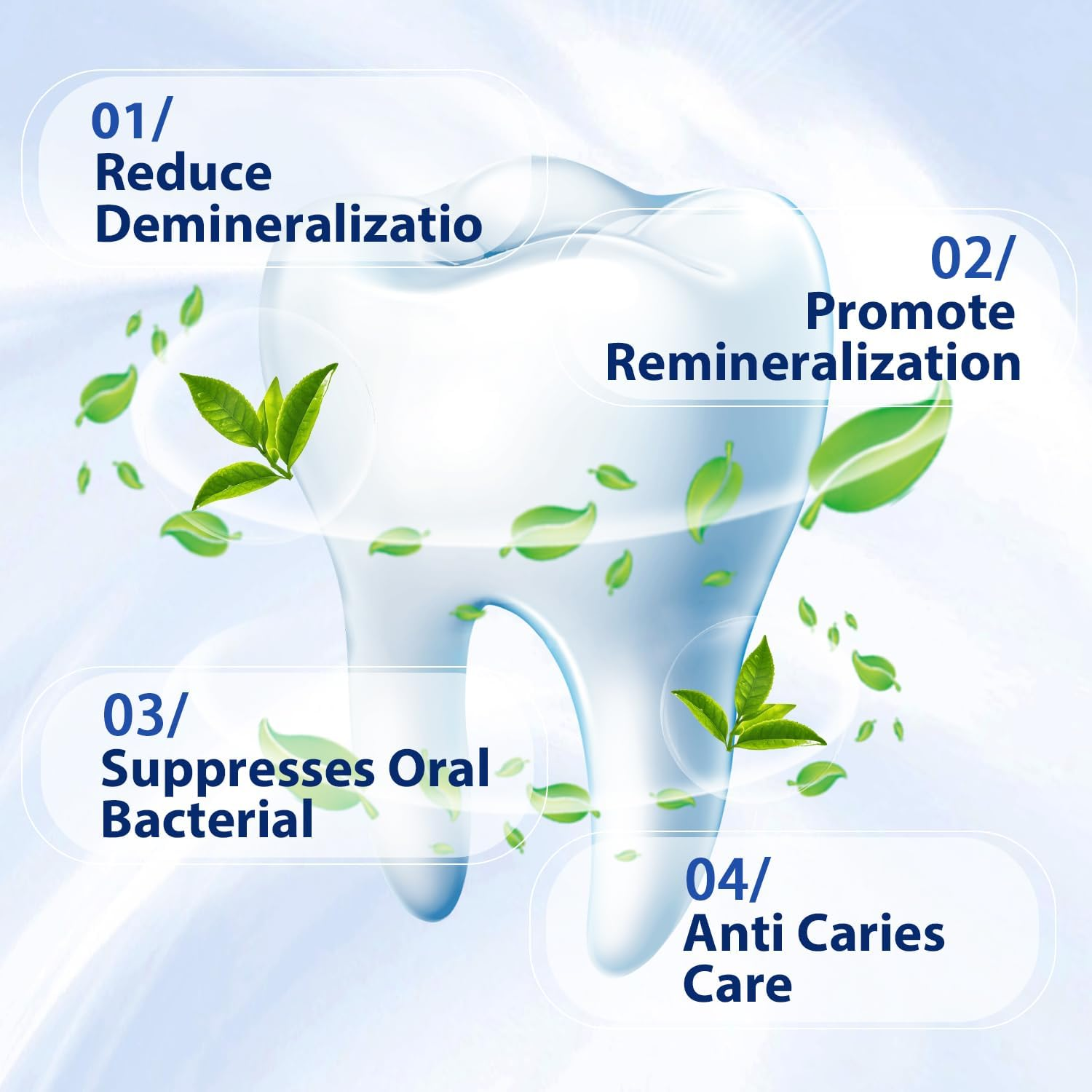 2Pcs Hydroxyapatite Toothpaste, 7.5% Nano Hydroxyapatite Toothpastes, Fluoride Free, Tooth Strengthening, Enamel Protection, Mild and Refreshing, Suitable for Sensitive Teeth, 4.23Oz, Blue and Gray image number 4