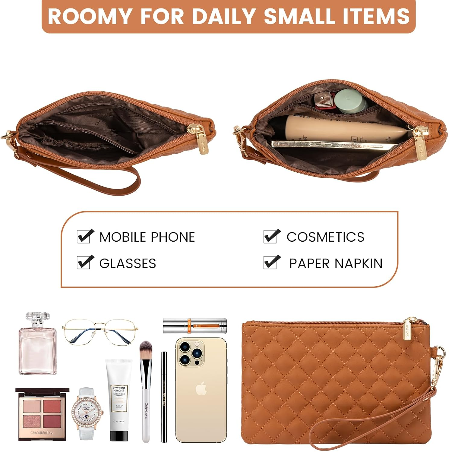 LOVEVOOK Laptop Bag for Women 15.6 Inch Canvas Laptop Tote Bag, Large Capacity Work Bag with Clutch Purse, Computer Bag Office Business Briefcase, Casual Handbag for Travel College Teacher School - Black image number 4