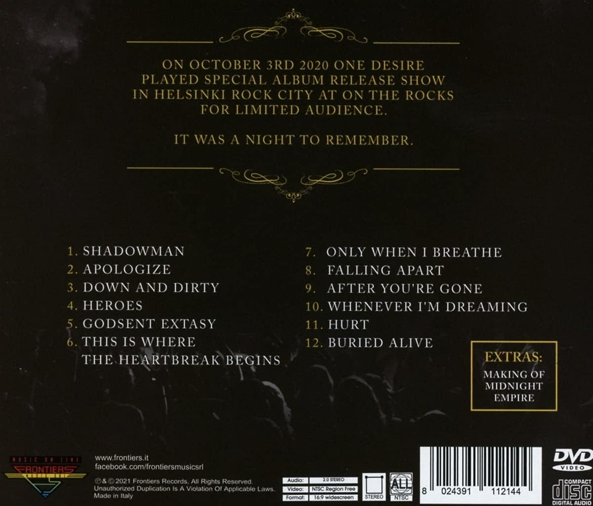 One Night Only - Live in Helsinki (Cd/Dvd) image number 1