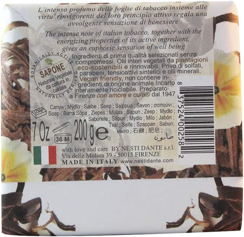 Nesti Dante Marsiglia Toscano Triple Milled Vegetal Soap - Tabacco Italiano 200G/7Oz image number 6